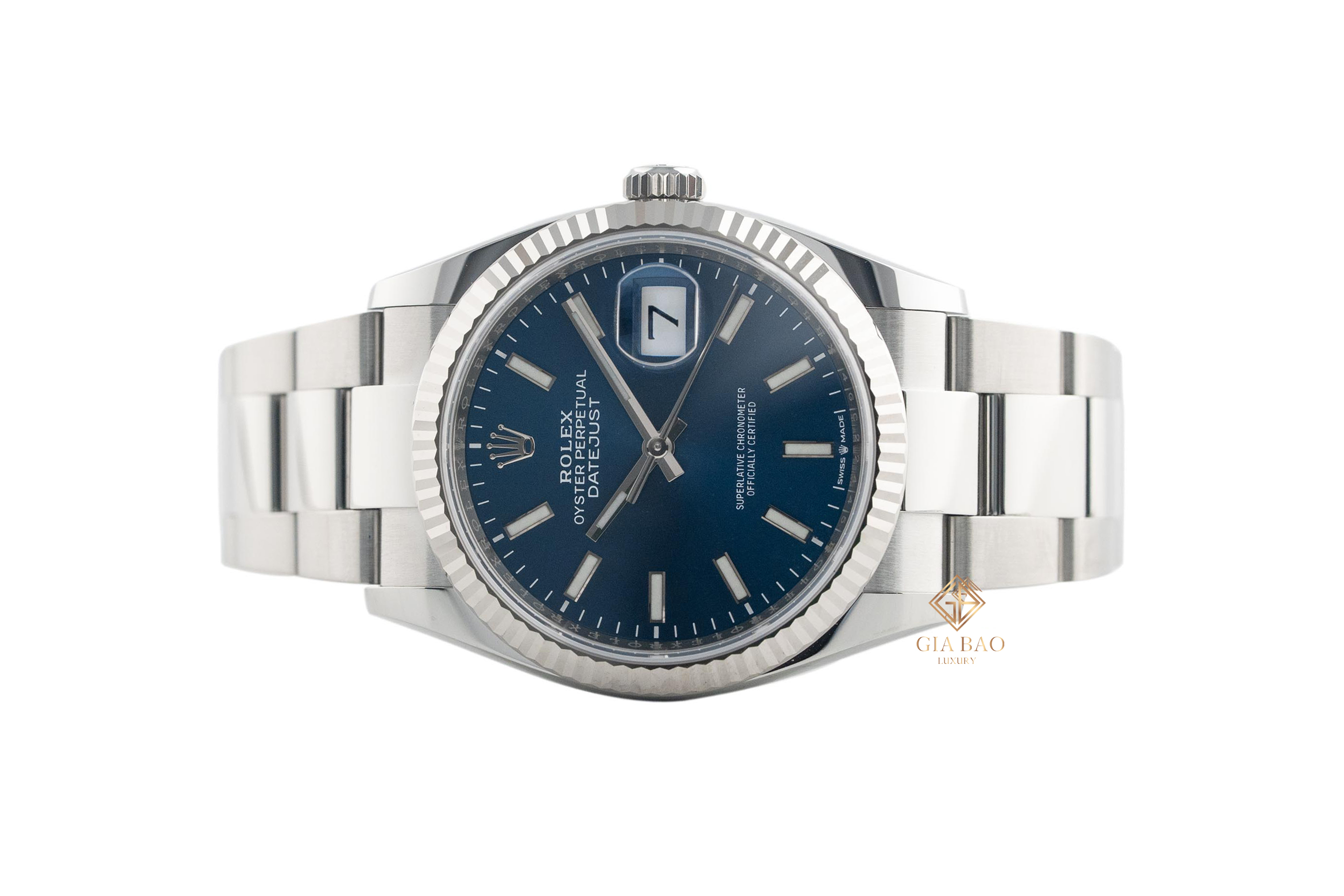 Đồng Hồ Rolex Datejust 36 126234 Mặt Số Xanh Dây Đeo Oyster