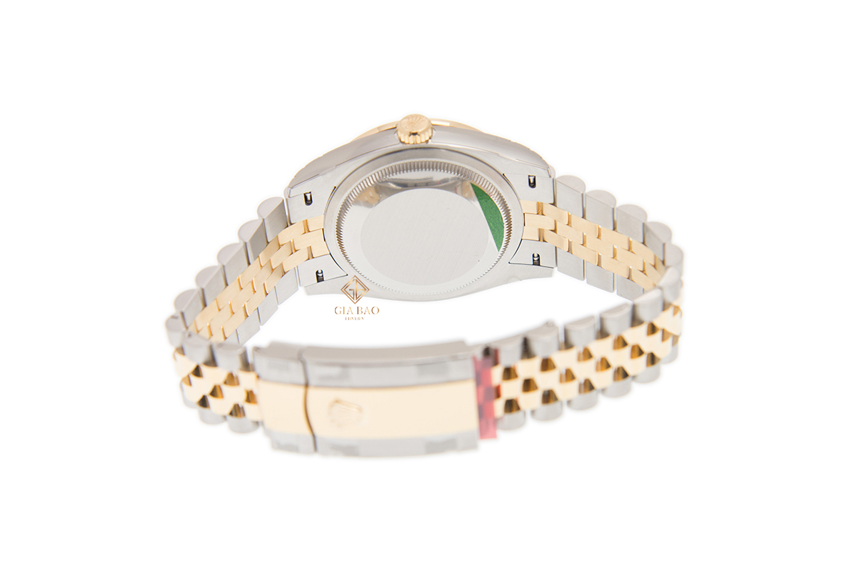 Đồng Hồ Rolex Datejust 36 126283RBR Mặt Số Xanh Oliu Cọc Số La Mã Nạm Kim Cương