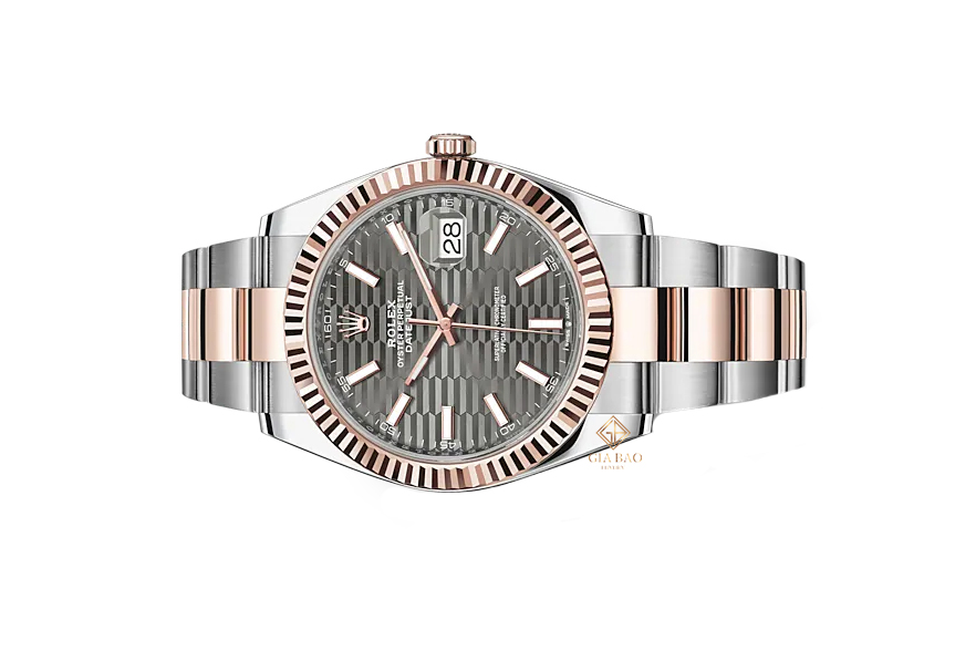Đồng Hồ Rolex Datejust 41 126331 Mặt Số Xám Đậm Vân Gấp Nếp Dây Đeo Oyster