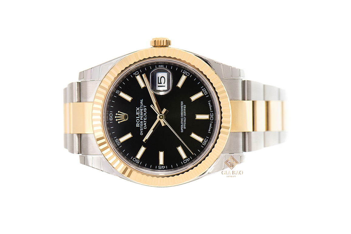 Đồng Hồ Rolex Datejust 41 126333 Mặt Số Đen Cọc Dạ Quang Dây Đeo Oyster