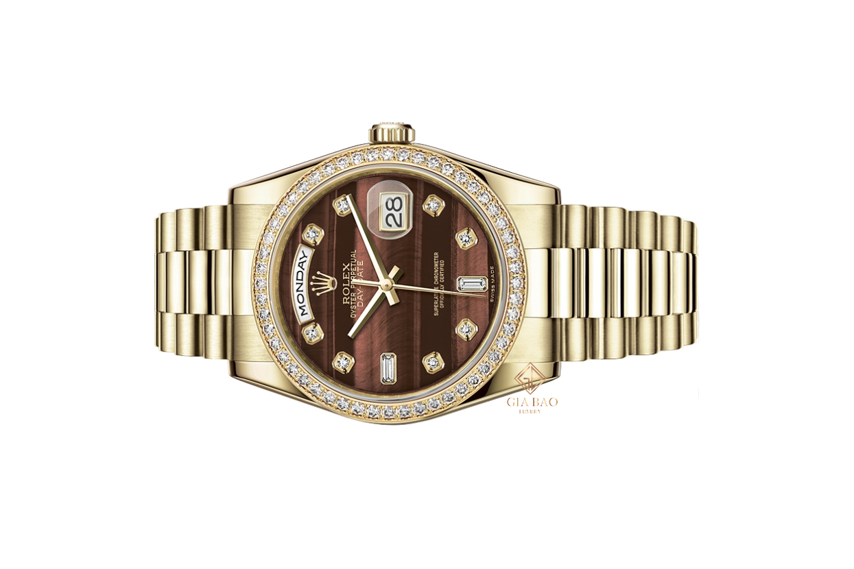 Đồng Hồ Rolex Day-Date 36 118348 Mặt Số Bulls Eye