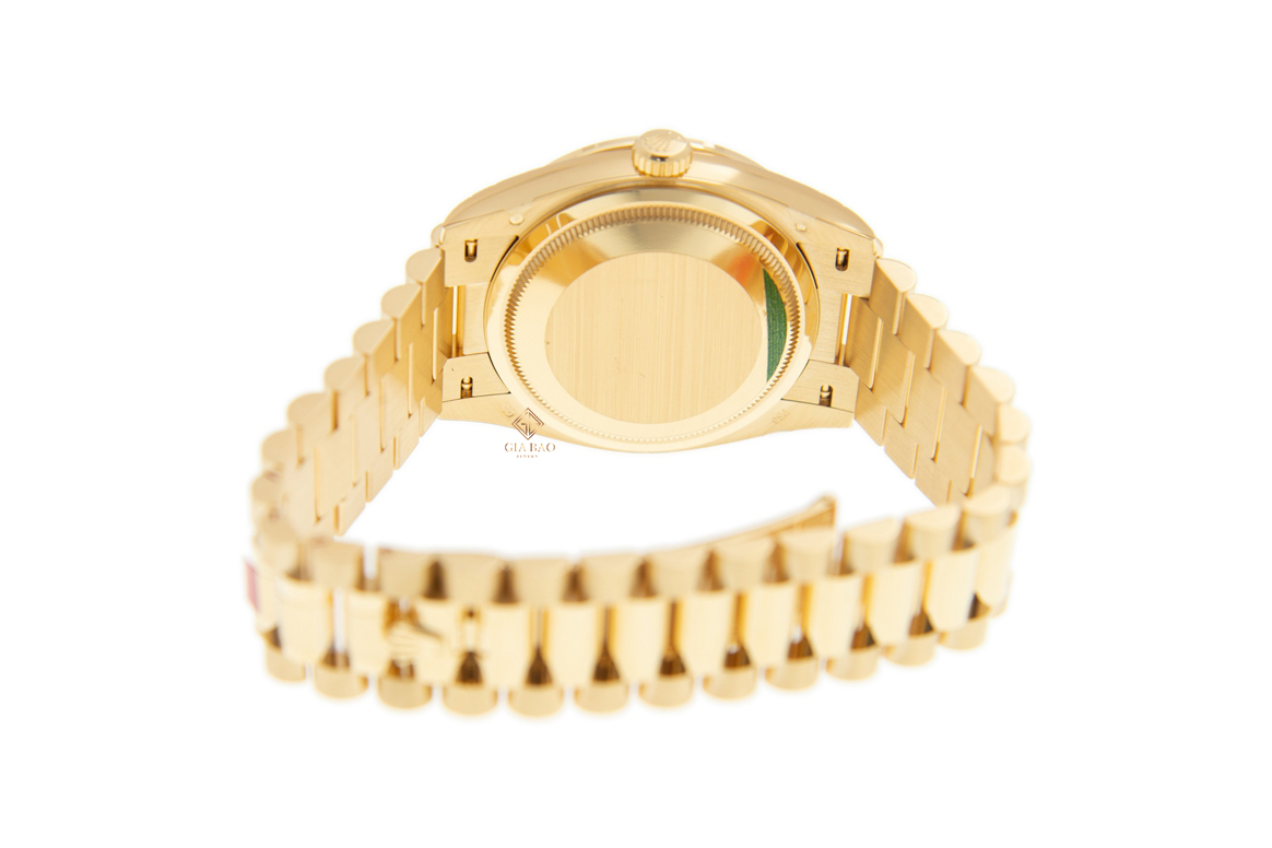 Đồng Hồ Rolex Day-Date 36 128348RBR Mặt Số Vàng Champagne Nạm Kim Cương