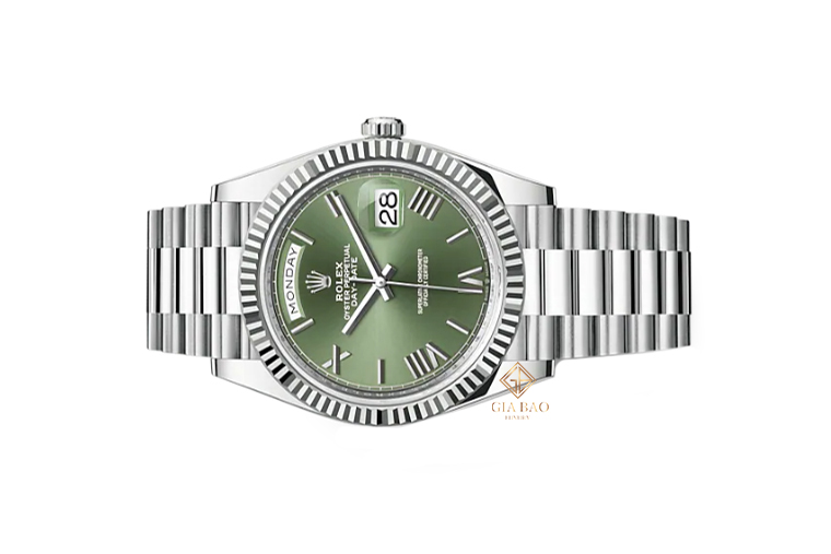 Đồng Hồ Rolex Day-Date 40 228236 Mặt Số Xanh Lá Cây Mặt Số Cọc La Mã