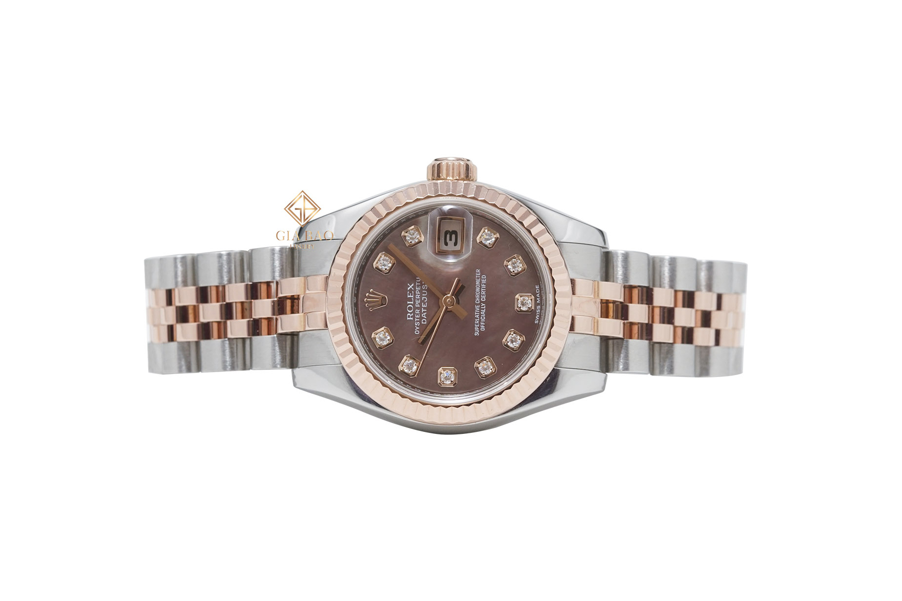 Đồng Hồ Rolex Lady-Datejust 179171 Mặt Số Xà Cừ Tím