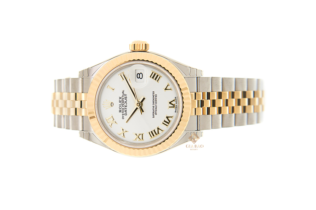 Đồng Hồ Rolex Lady-Datejust 28 279173 Mặt Số Trắng Cọc Số La Mã