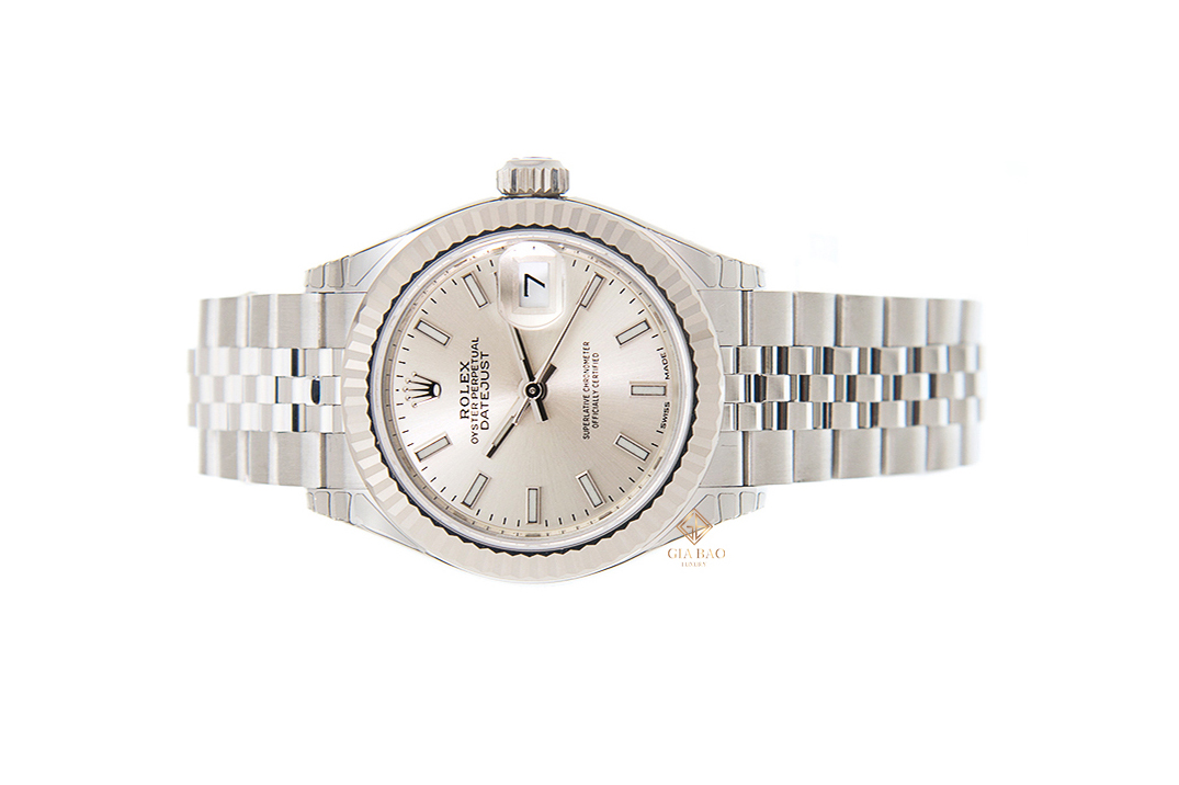 Đồng Hồ Rolex Lady-Datejust 28 279174 Mặt Số Bạc Cọc Số Dạ Quang