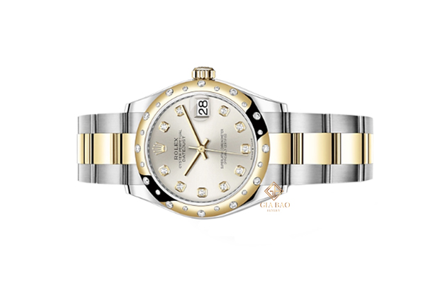 Đồng Hồ Rolex Lady Datejust 31 278343 Mặt Số Bạc Cọc Số Kim Cương Dây Đeo Oyster