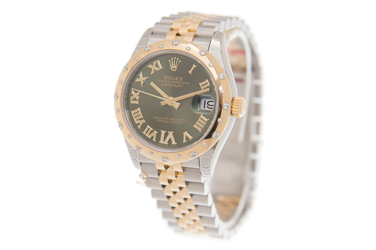 Đồng Hồ Rolex Lady Datejust 31 278343 Mặt Số Xanh Cọc Số La Mã