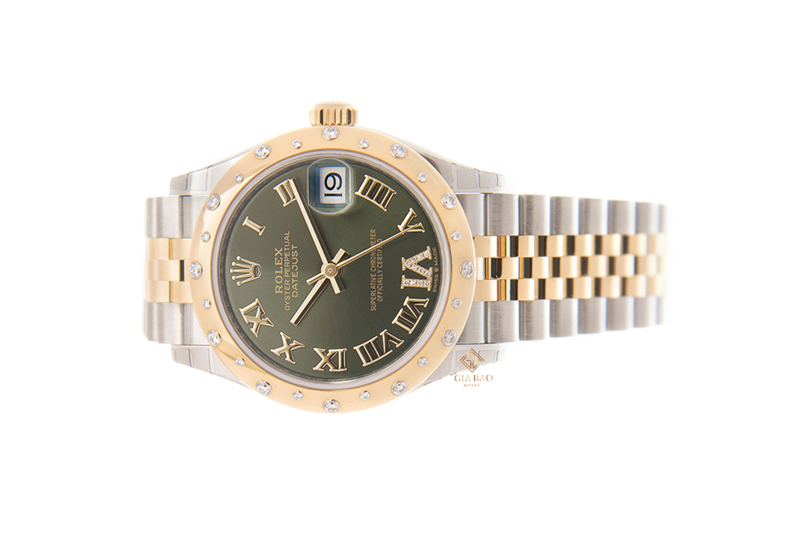 Đồng Hồ Rolex Lady Datejust 31 278343 Mặt Số Xanh Cọc Số La Mã