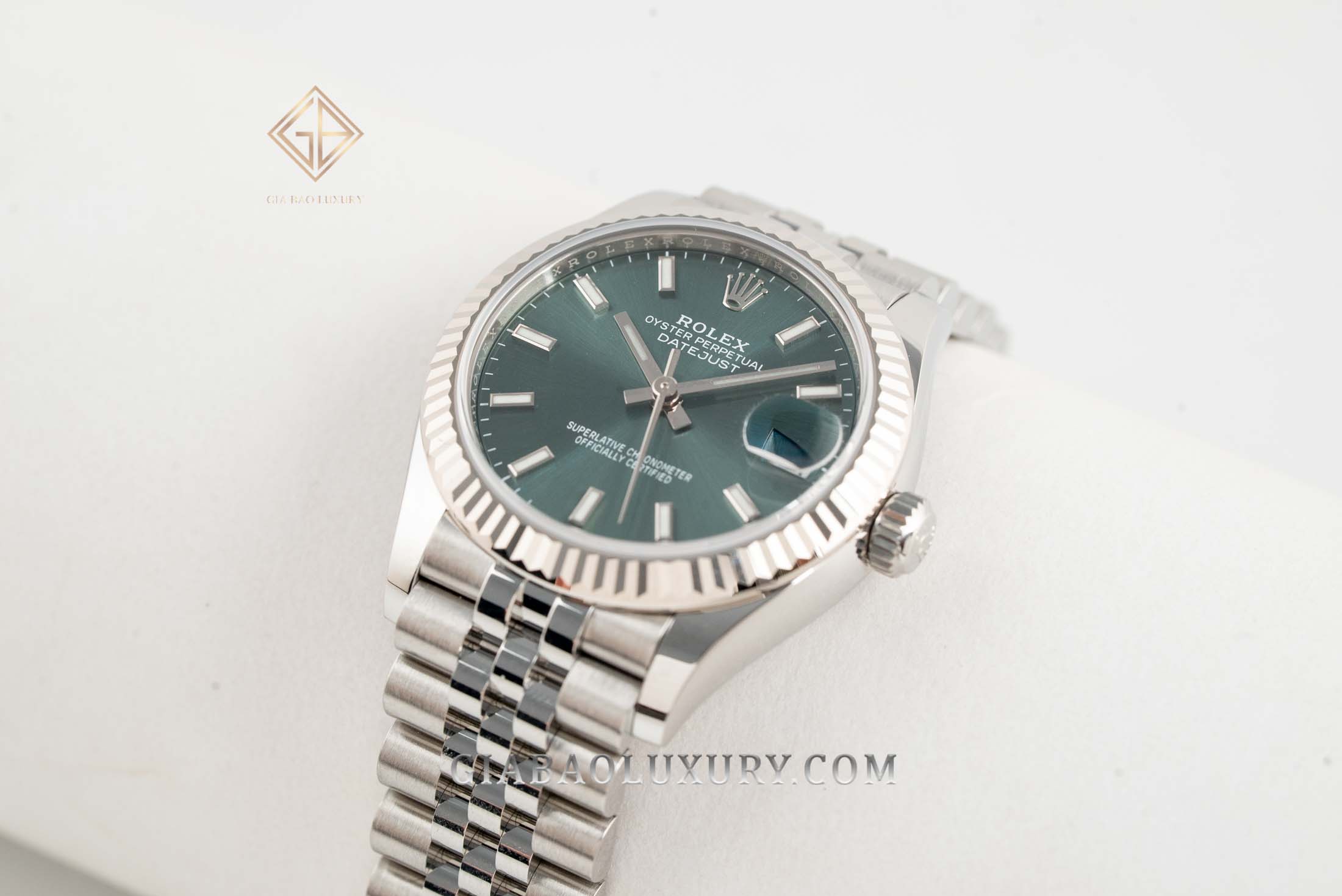 Đồng Hồ Rolex Datejust 278274 Mặt Số Xanh Cọc Số Dạ Quang