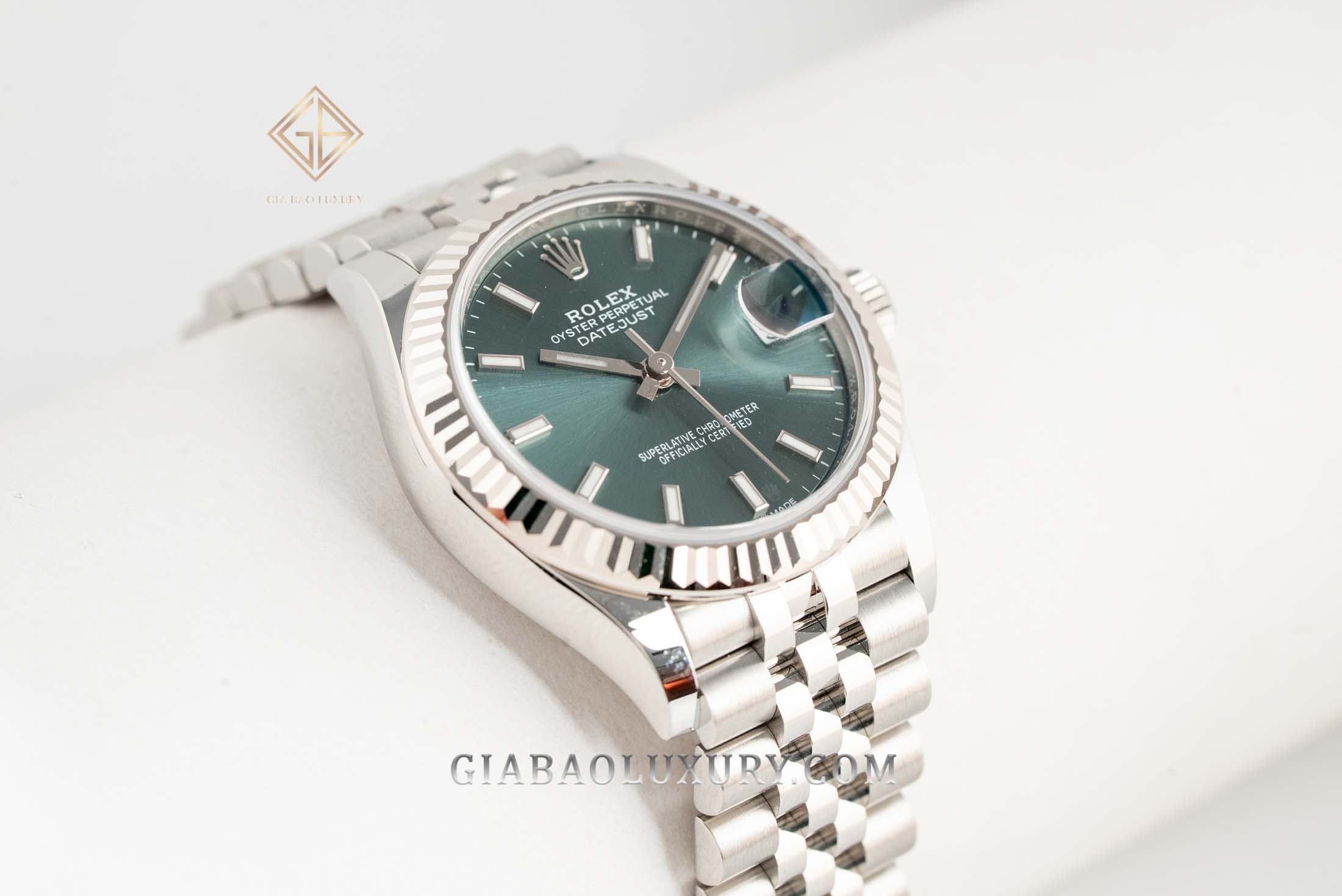 Đồng Hồ Rolex Datejust 278274 Mặt Số Xanh Cọc Số Dạ Quang