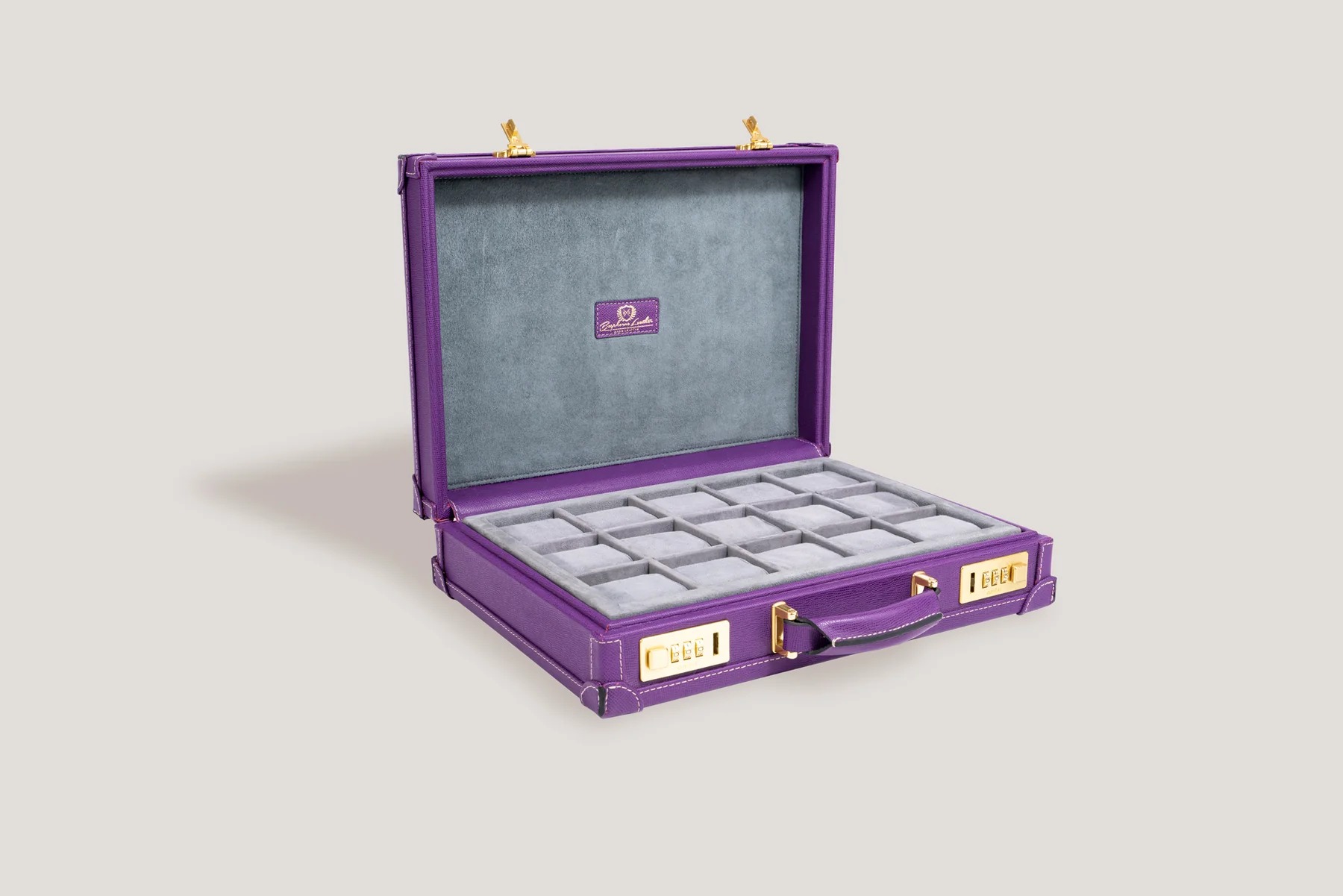 Hộp đựng đồng hồ Bosphorus Leather SAFFIANO PURPLE