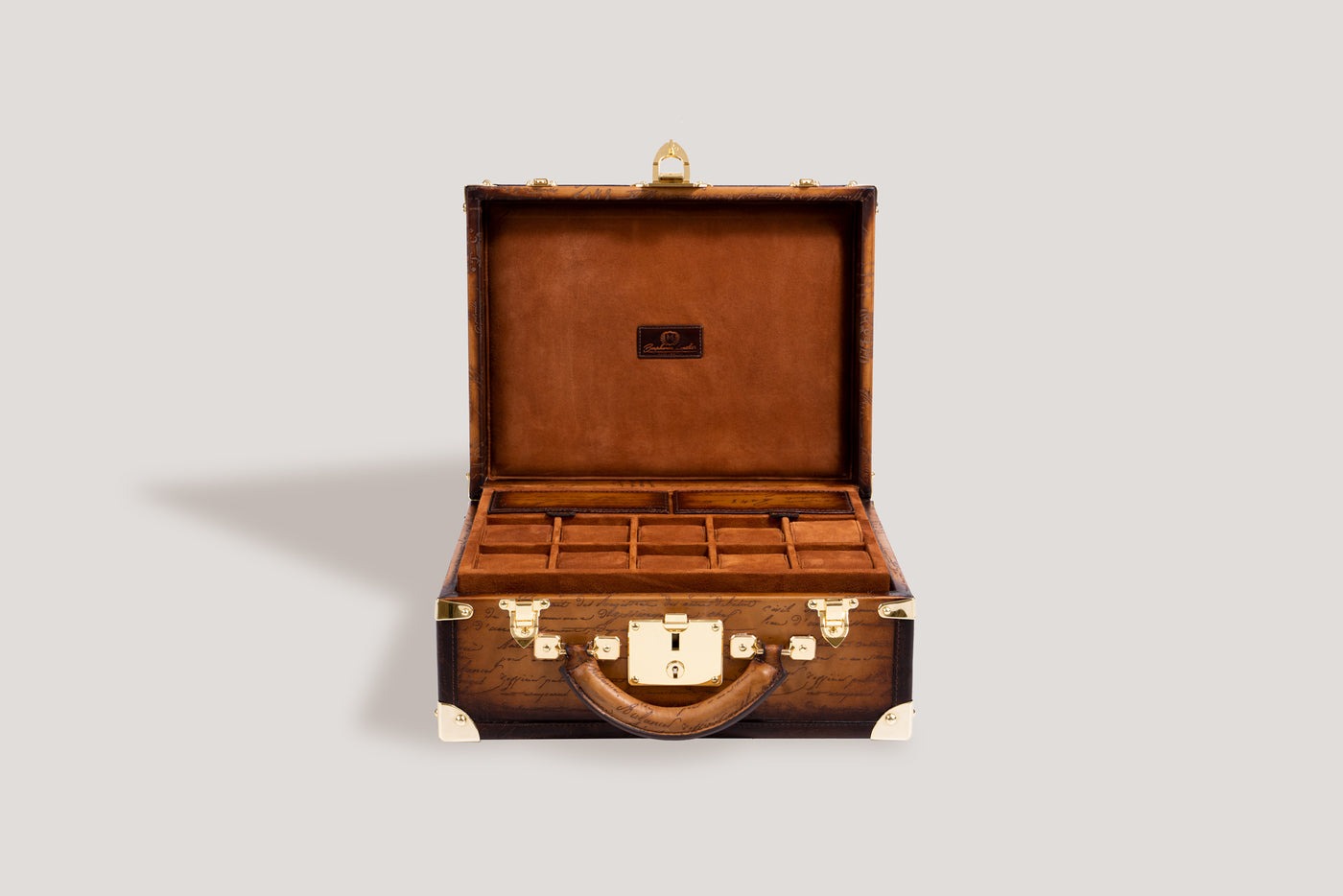 Hộp đựng đồng hồ Bosphorus Leather PARCHMENT PATINA LIGHT TAN 20 Ngăn