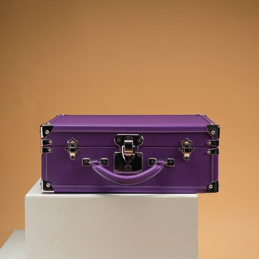 Hộp đựng đồng hồ Bosphorus Leather SAFFIANO PURPLE 30 Ngăn