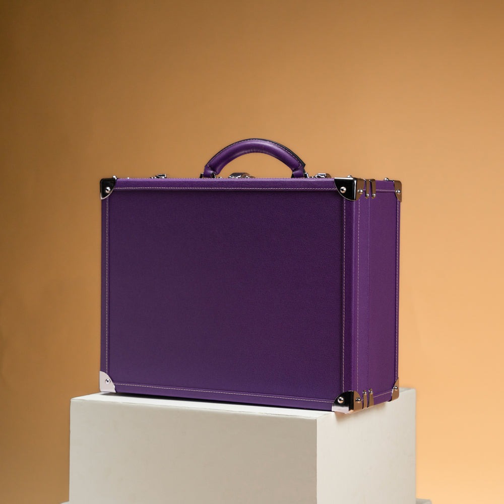 Hộp đựng đồng hồ Bosphorus Leather SAFFIANO PURPLE 30 Ngăn