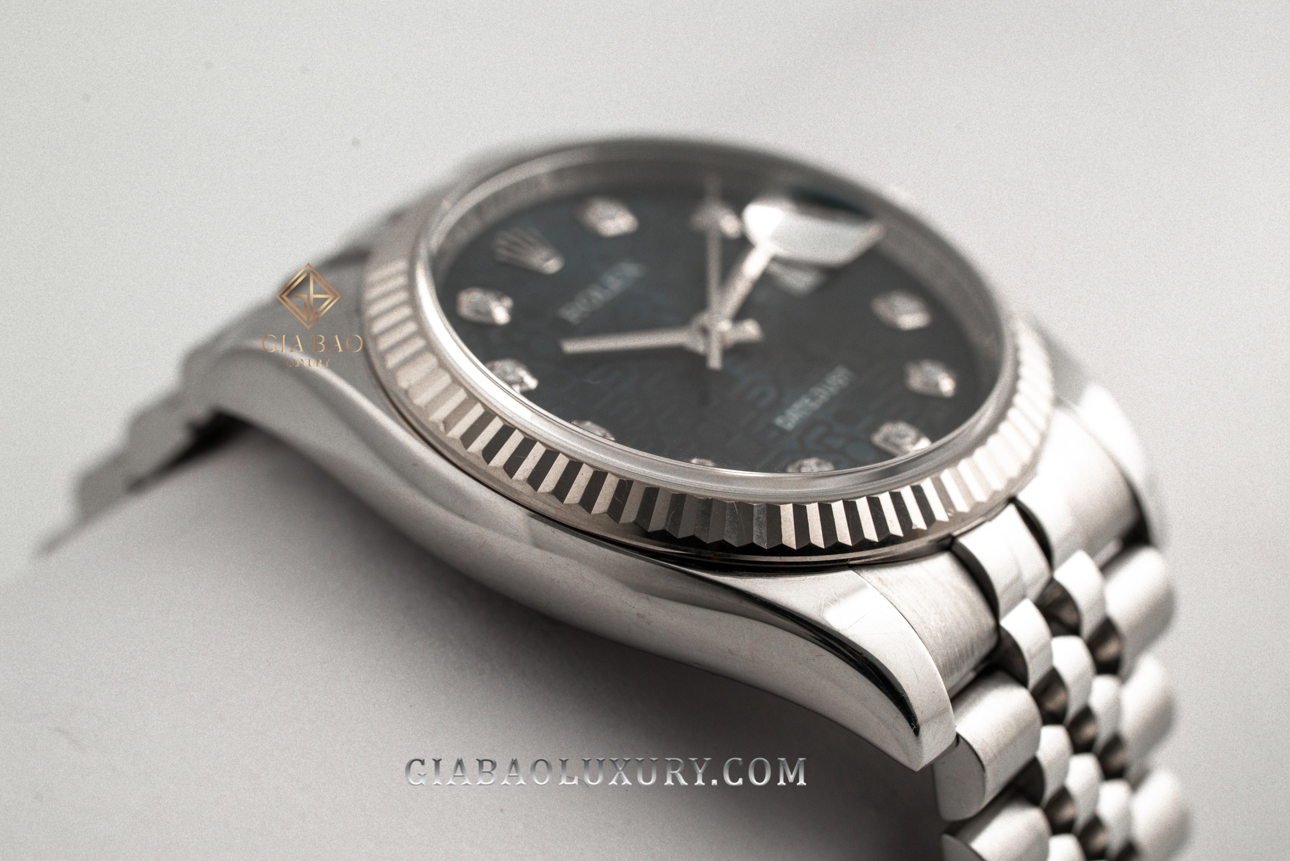 Đồng Hồ Rolex Datejust 36 116234 Mặt Số Vi Tính Xanh