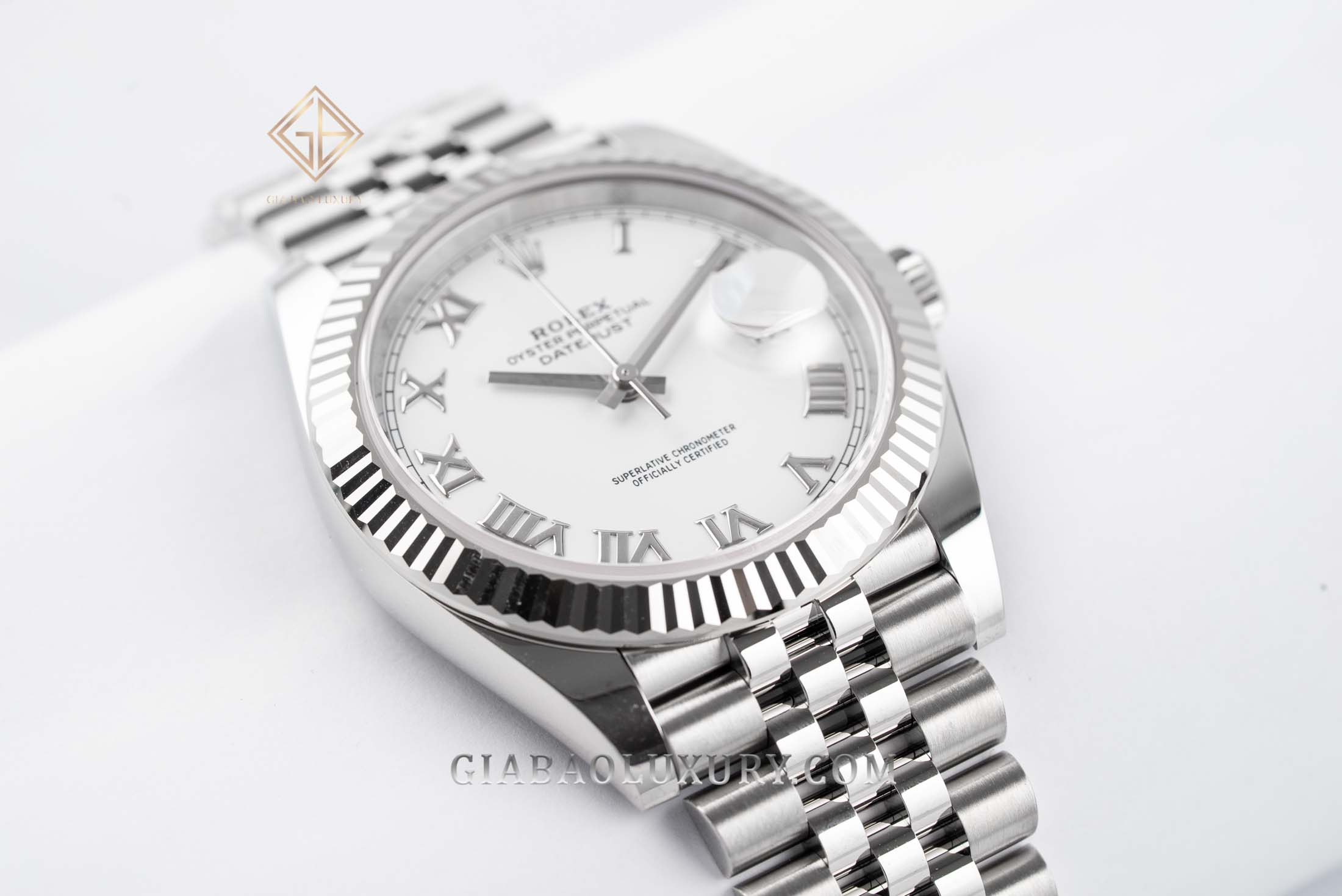 Đồng Hồ Rolex Datejust 41 126334 Mặt Số Trắng Cọc Số La Mã (Like New)