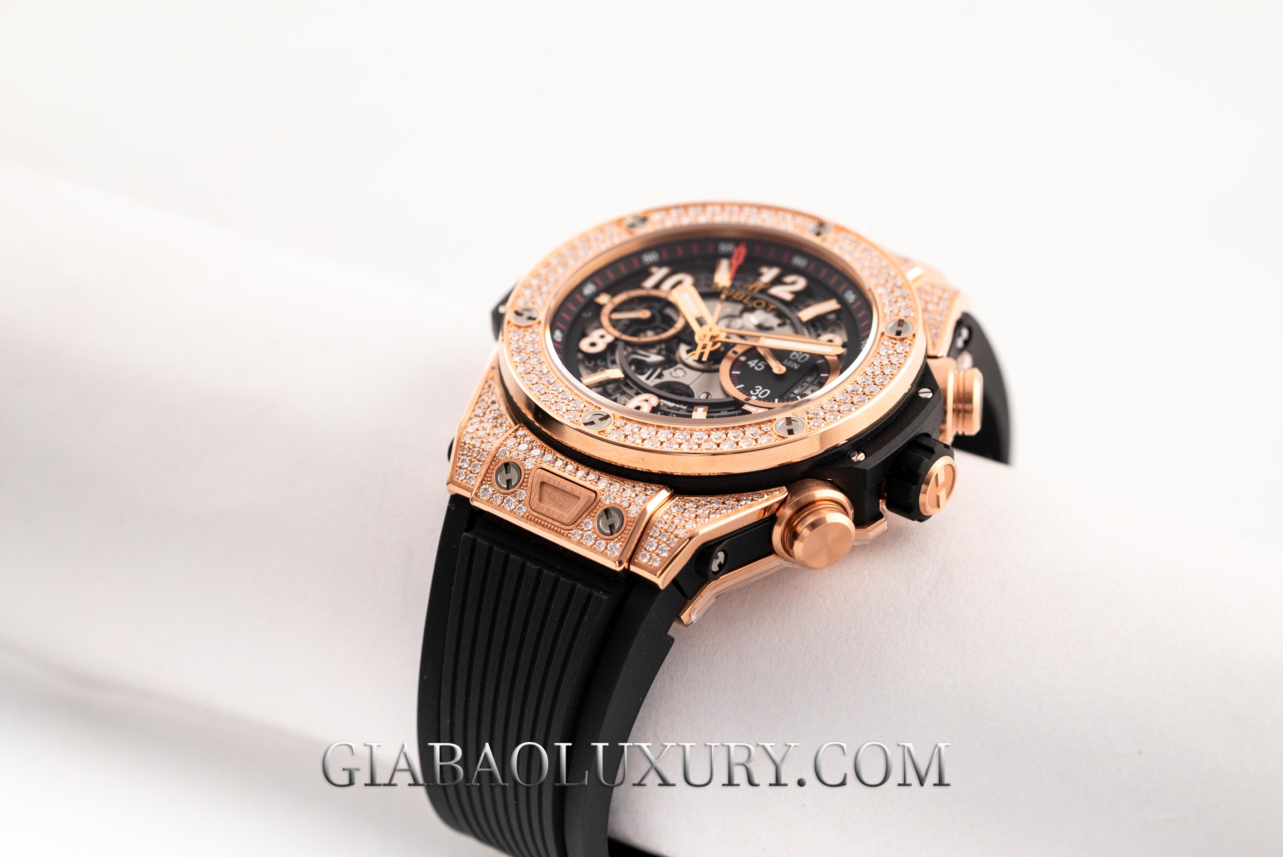 Đồng Hồ Hublot Big Bang Unico King Gold Pave 45mm 411.OX.1180.RX.1704