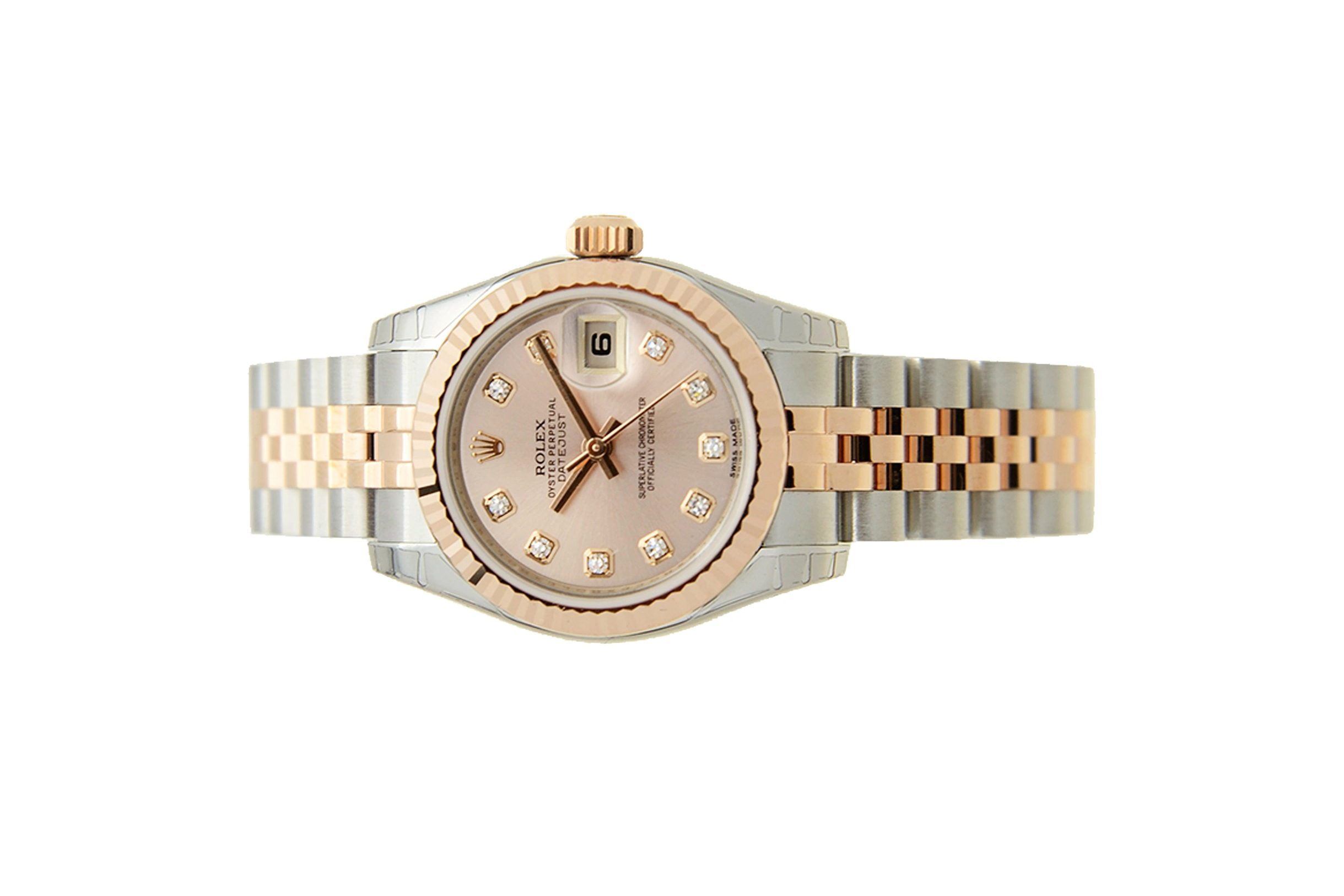 Đồng Hồ Rolex Lady-Datejust 26 179171 Mặt Số Hồng Cọc Số Kim Cương