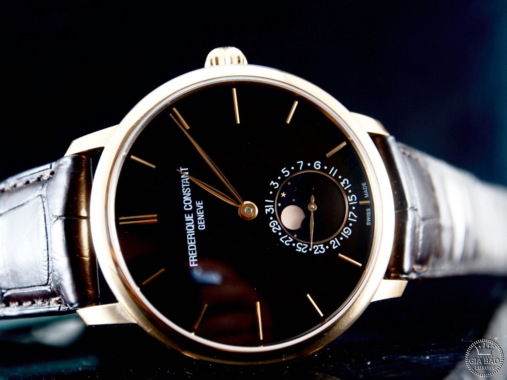 Đồng Hồ Frederique Constans Moonphase 18k Rose Gold