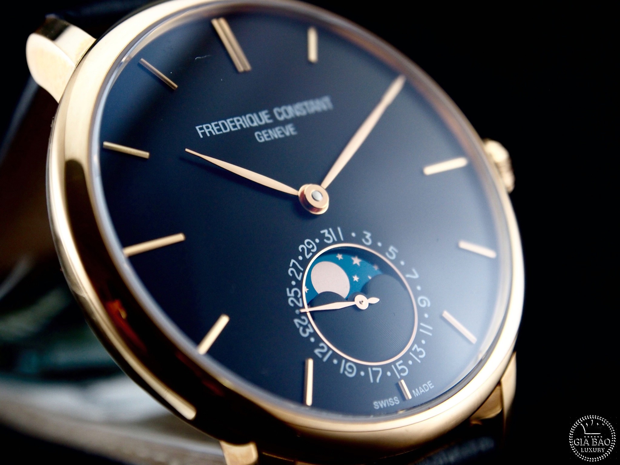 Đồng Hồ Frederique Constans Moonphase 18k Rose Gold