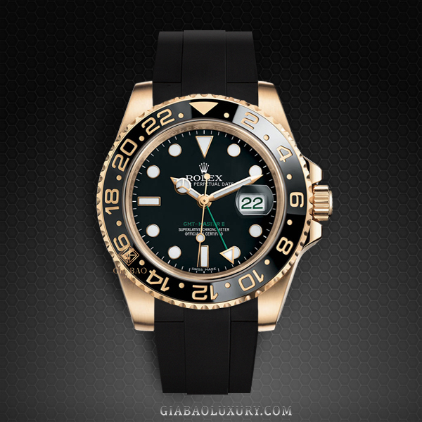 Dây Rubber B Tang Buckle Series cho Rolex GMT Master II Ceramic