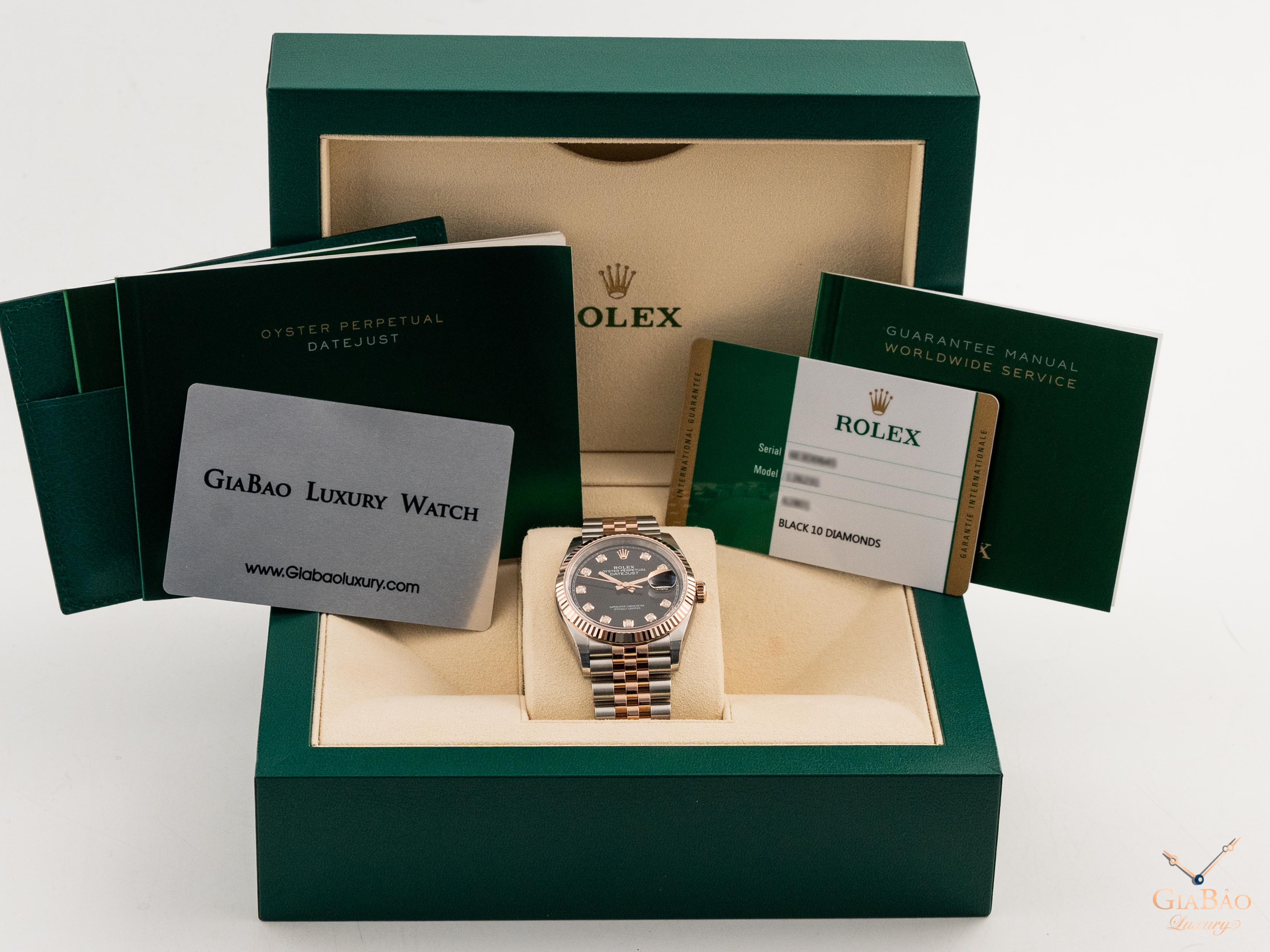 Đồng Hồ Rolex Datejust 36 126231 Mặt Số Đen Nạm Kim Cương