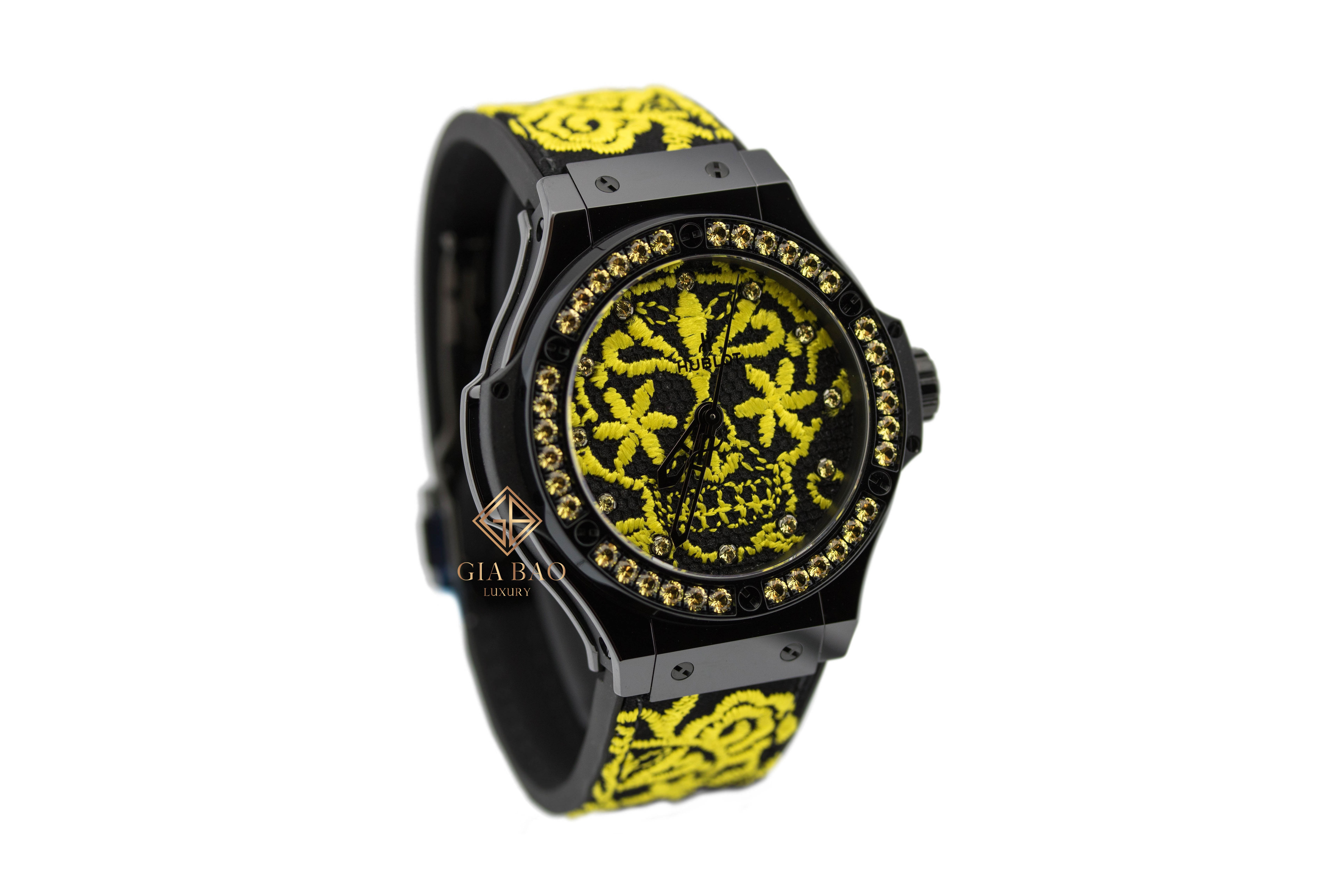 Đồng Hồ Hublot Big Bang Broderie Sugar Skull Fluo Sunflower 41mm 343.CY.6590.NR.1211