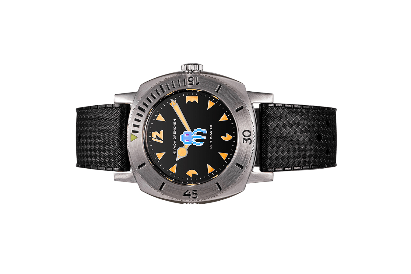 Đồng hồ đeo tay thương hiệu Nivada Grenchen, dòng sản phẩm Depthmaster, Ref number: 14110A, mặt số Jellyfish, size 39mm, máy tự động, vỏ thép không gỉ 316, dây da bò, mới 100%