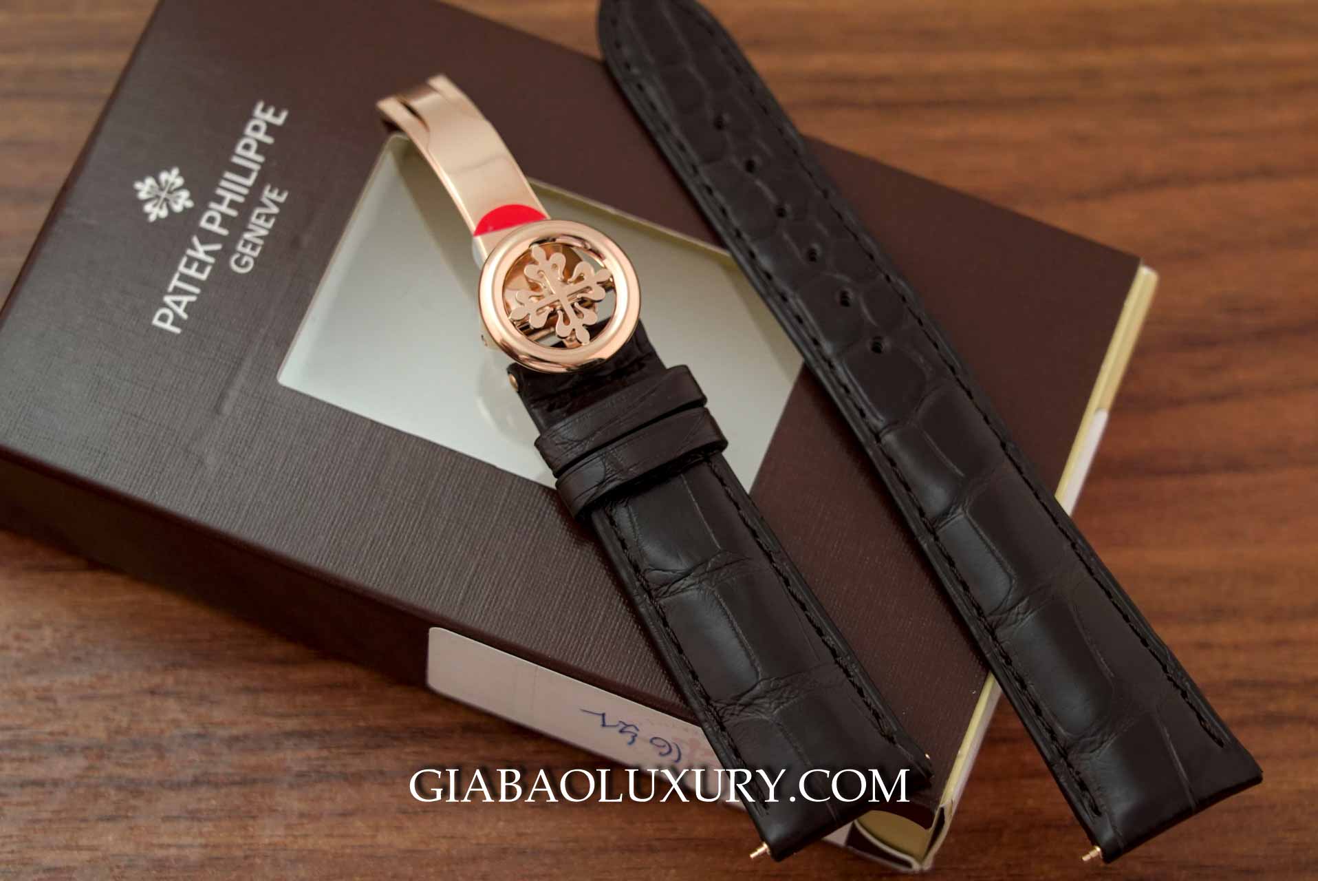 Dây da cá sấu đồng hồ Patek Philippe