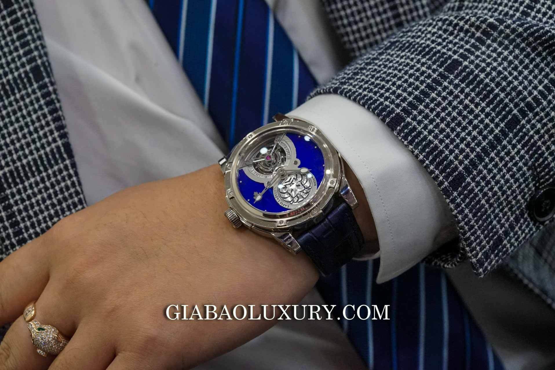 Đồng Hồ Louis Moinet Lapis Lazuli Tourbillon Watch Anish