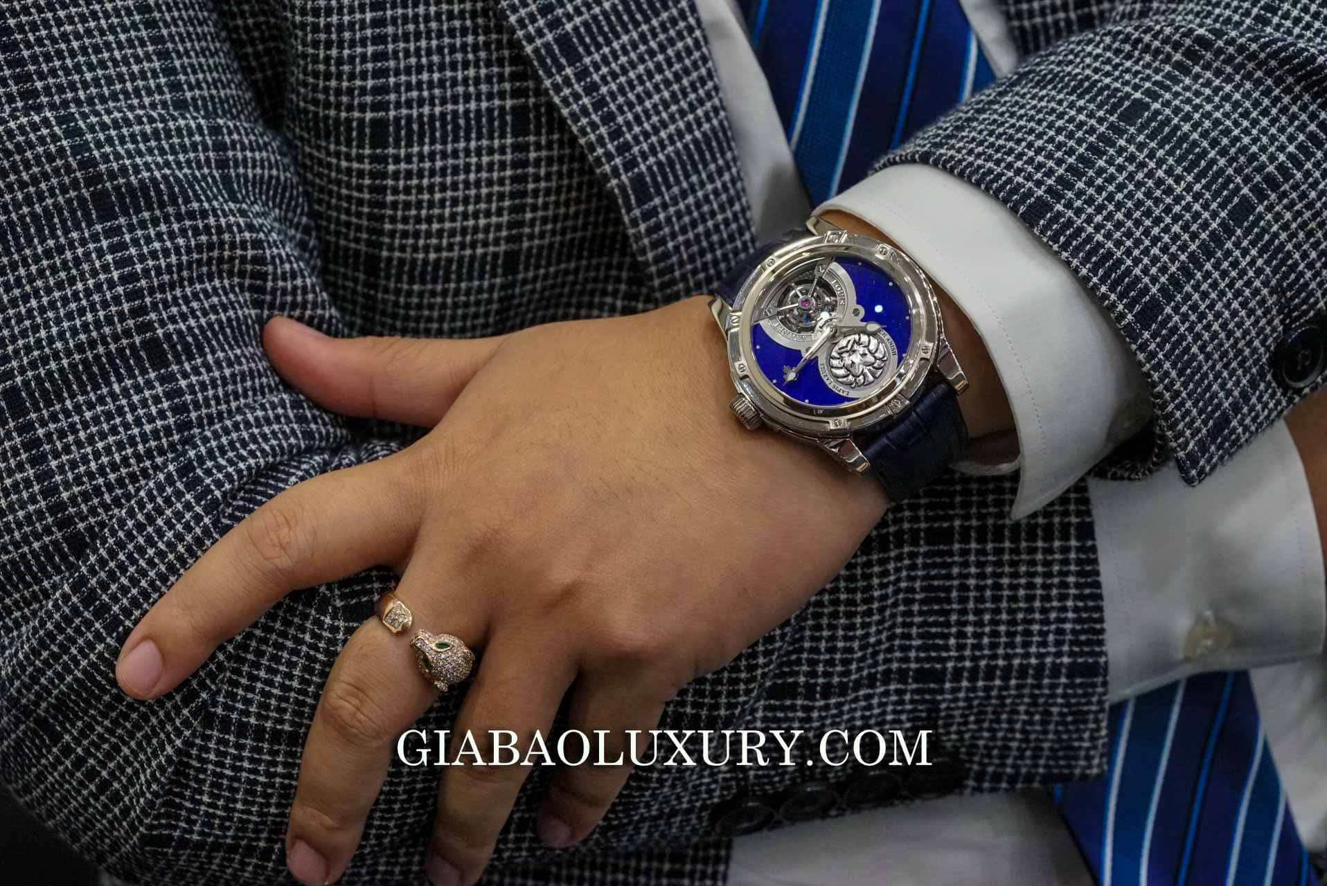 Đồng Hồ Louis Moinet Lapis Lazuli Tourbillon Watch Anish