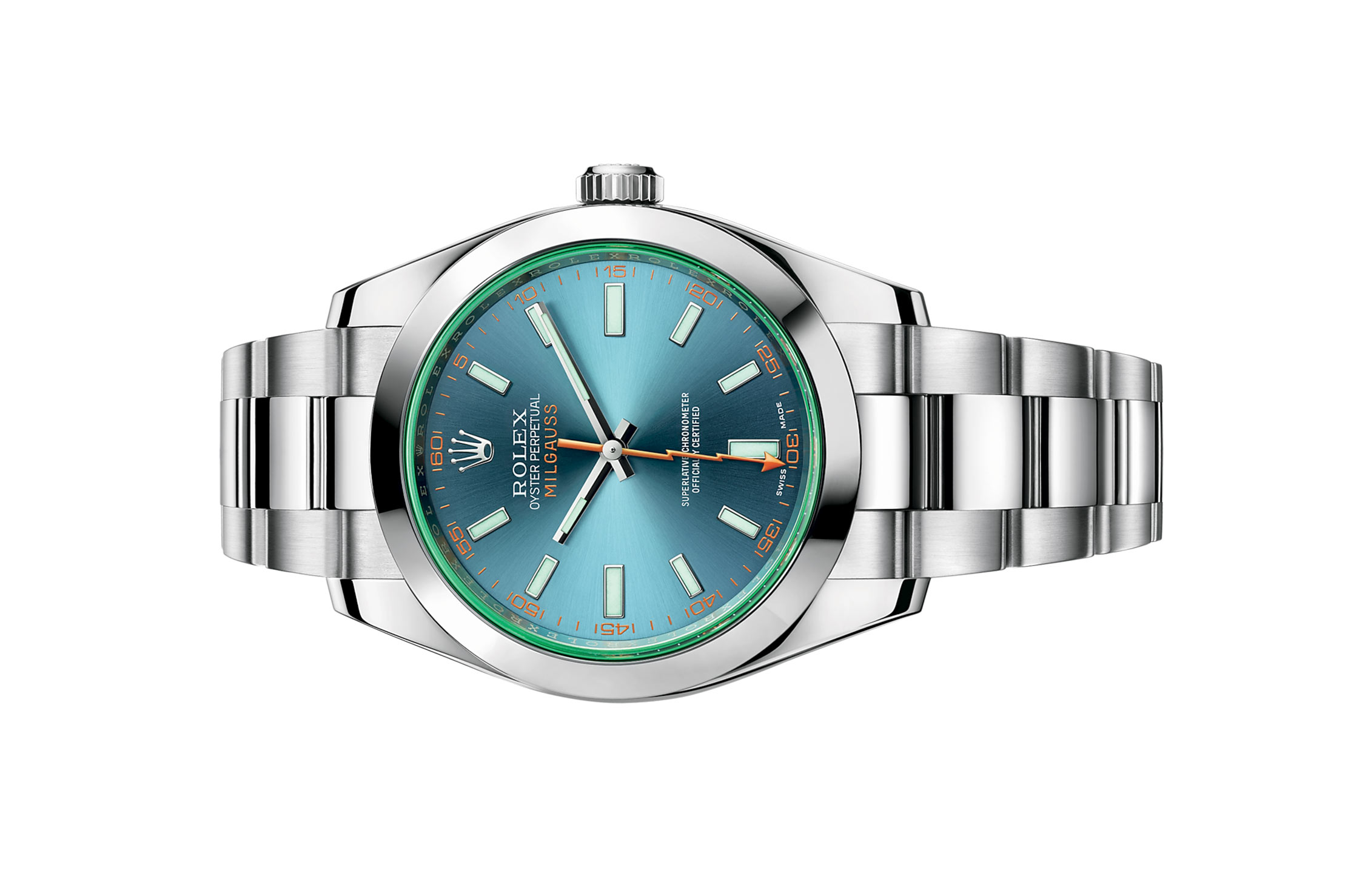 Đồng Hồ Rolex Milgauss 116400GV Mặt Số Xanh