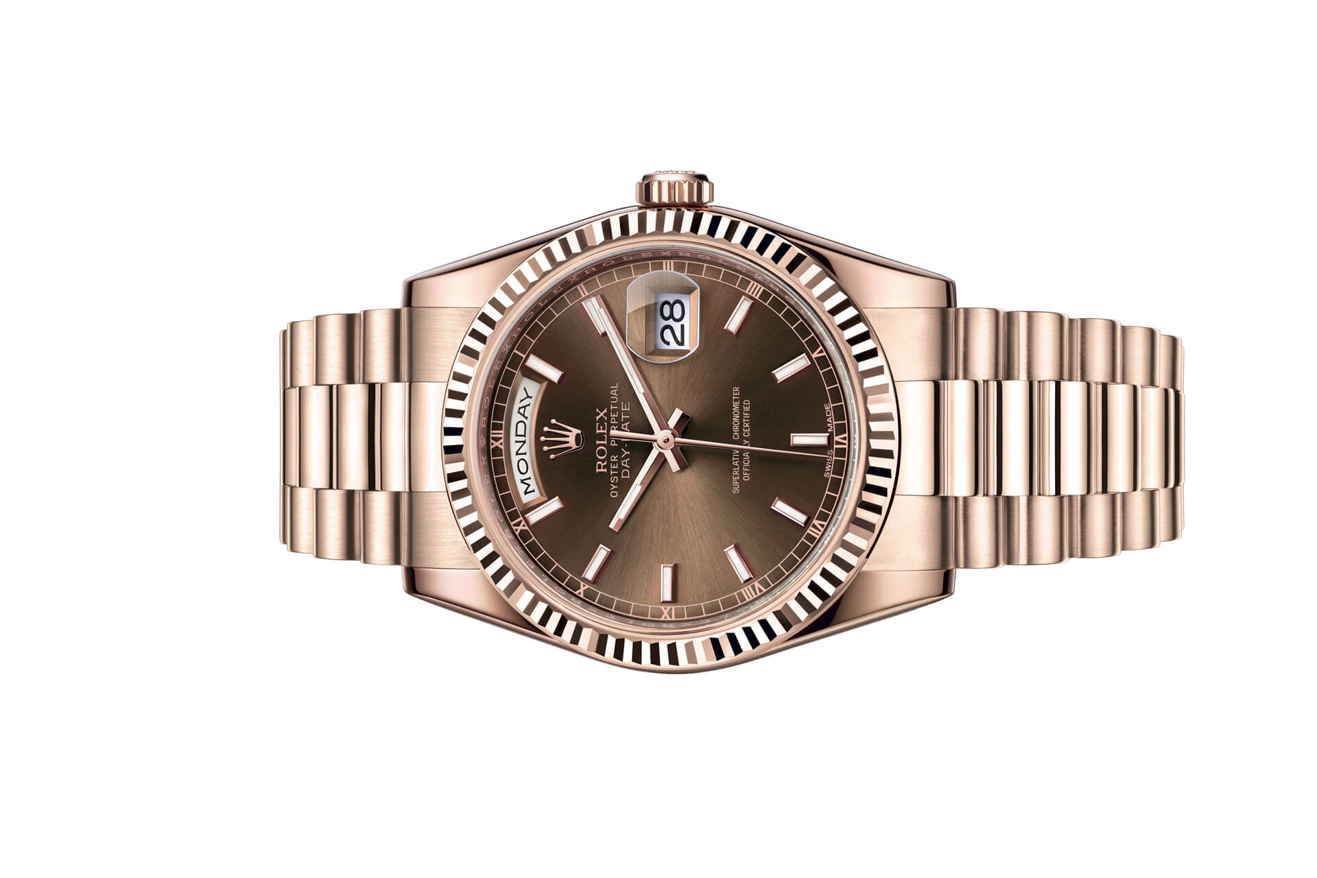 Đồng Hồ Rolex Day-Date 36 118235 Mặt Số Chocolate