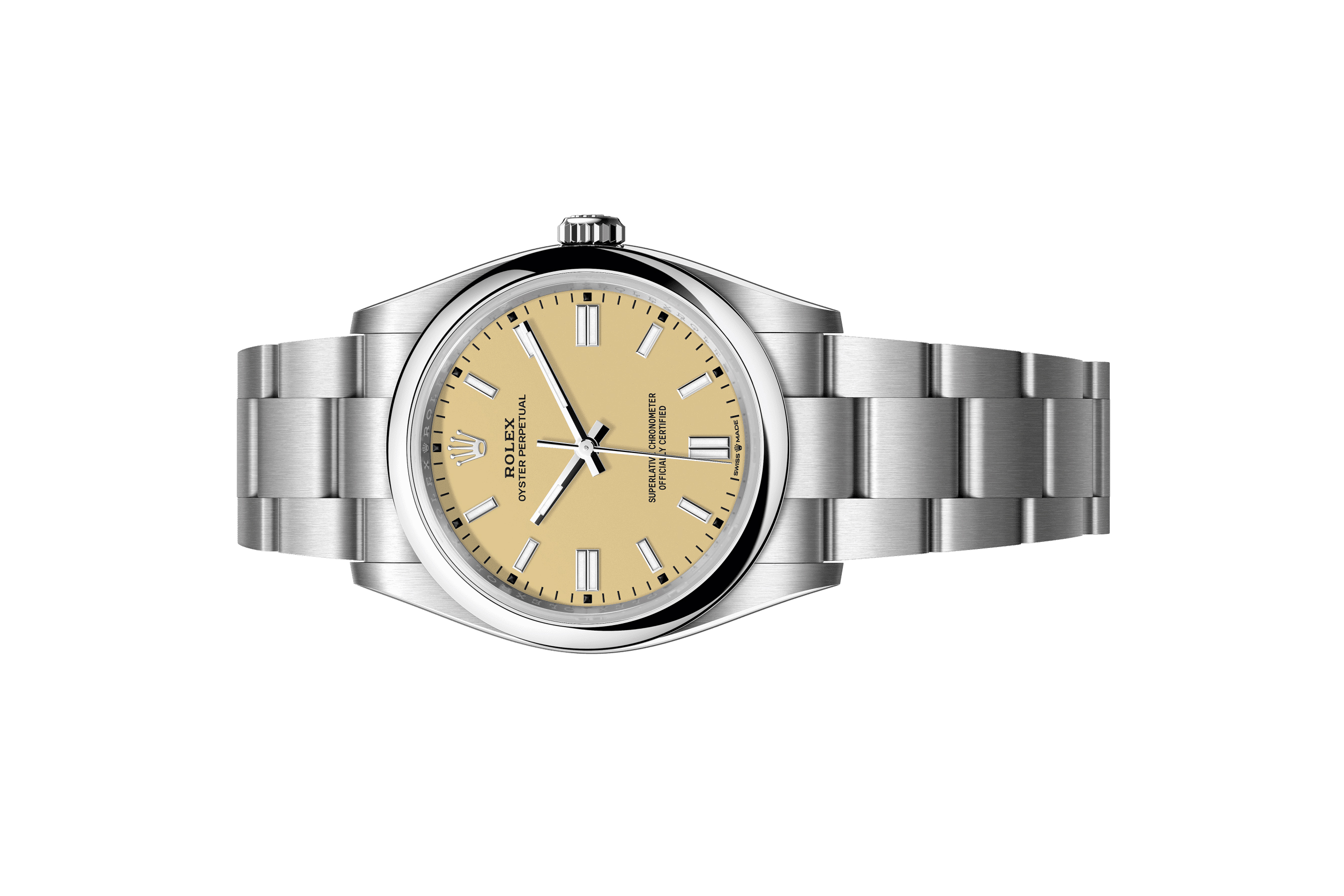 Đồng Hồ Rolex Oyster Perpetual 36 126000 Mặt Số Màu Vàng Be