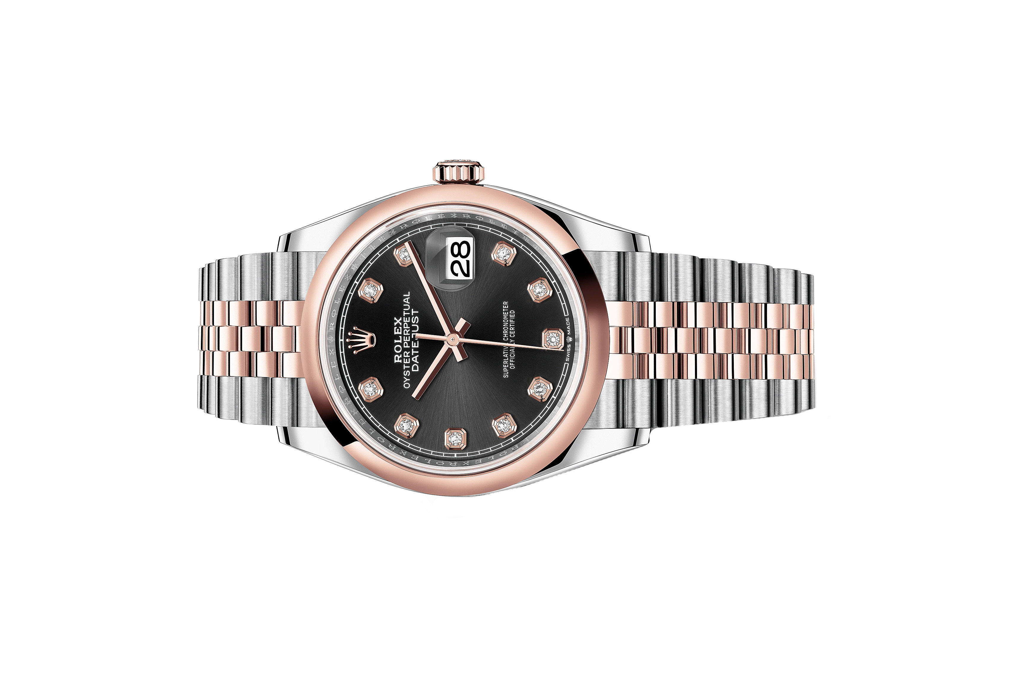 Đồng Hồ Rolex Datejust 36 126201 Mặt Số Đen Nạm Kim Cương