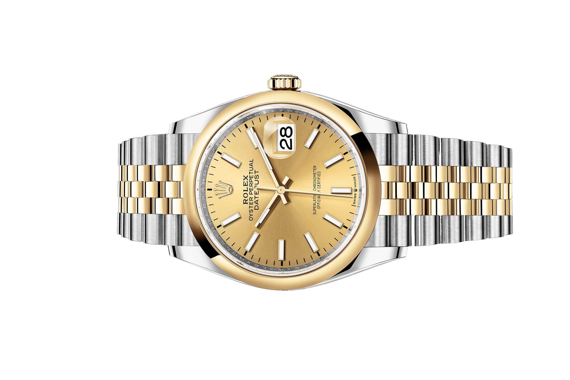 Đồng Hồ Rolex Datejust 36 126203 Mặt Số Vàng Champagne