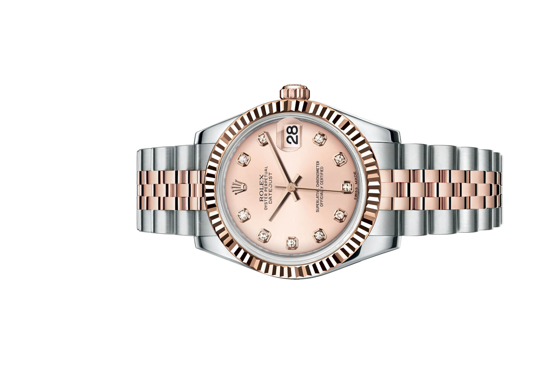 Đồng hồ Rolex Lady-Datejust 178271 Mặt Số Hồng Nạm Kim Cương