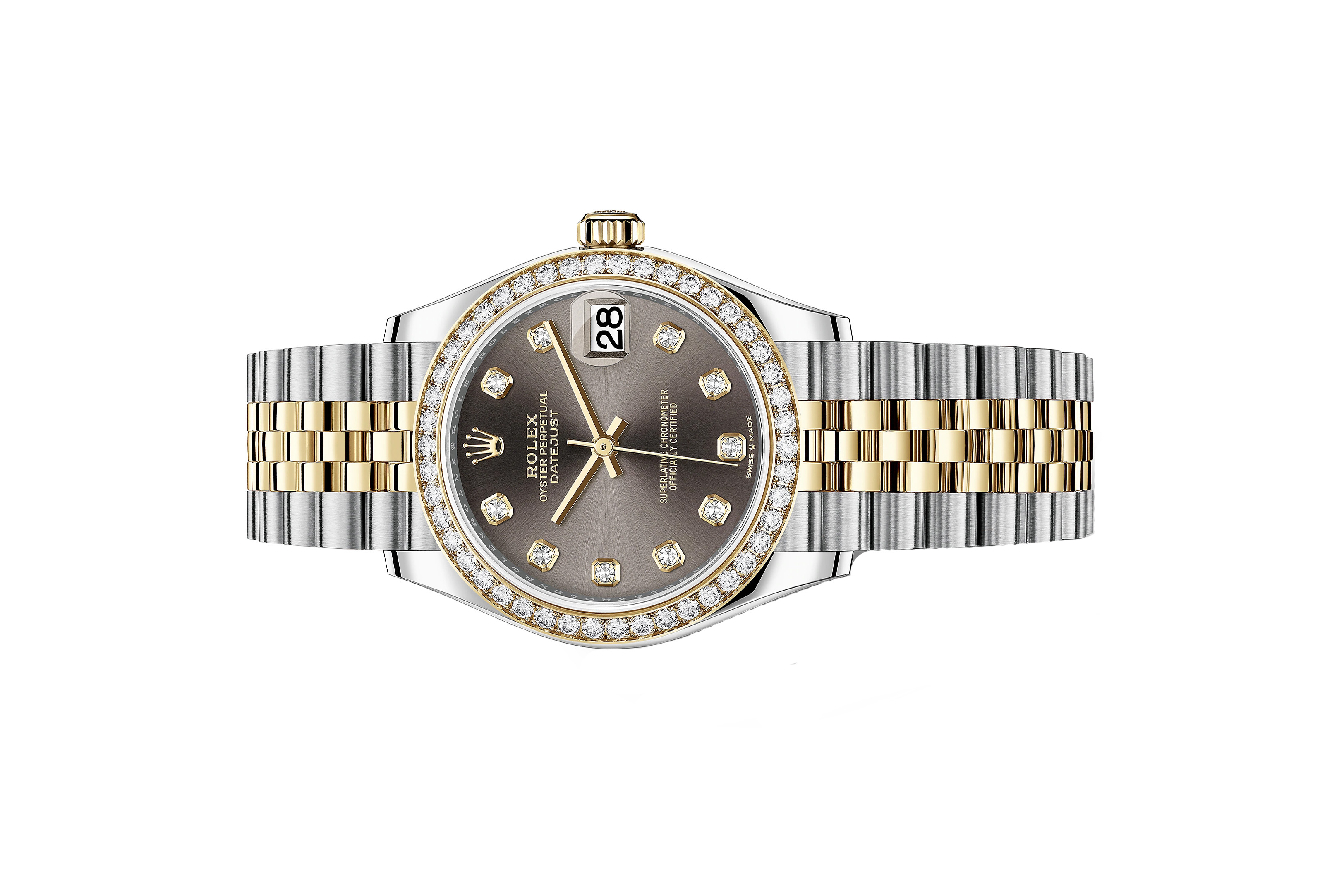 Đồng Hồ Rolex Datejust 31 278383RBR Mặt Số Xám Nạm Kim Cương