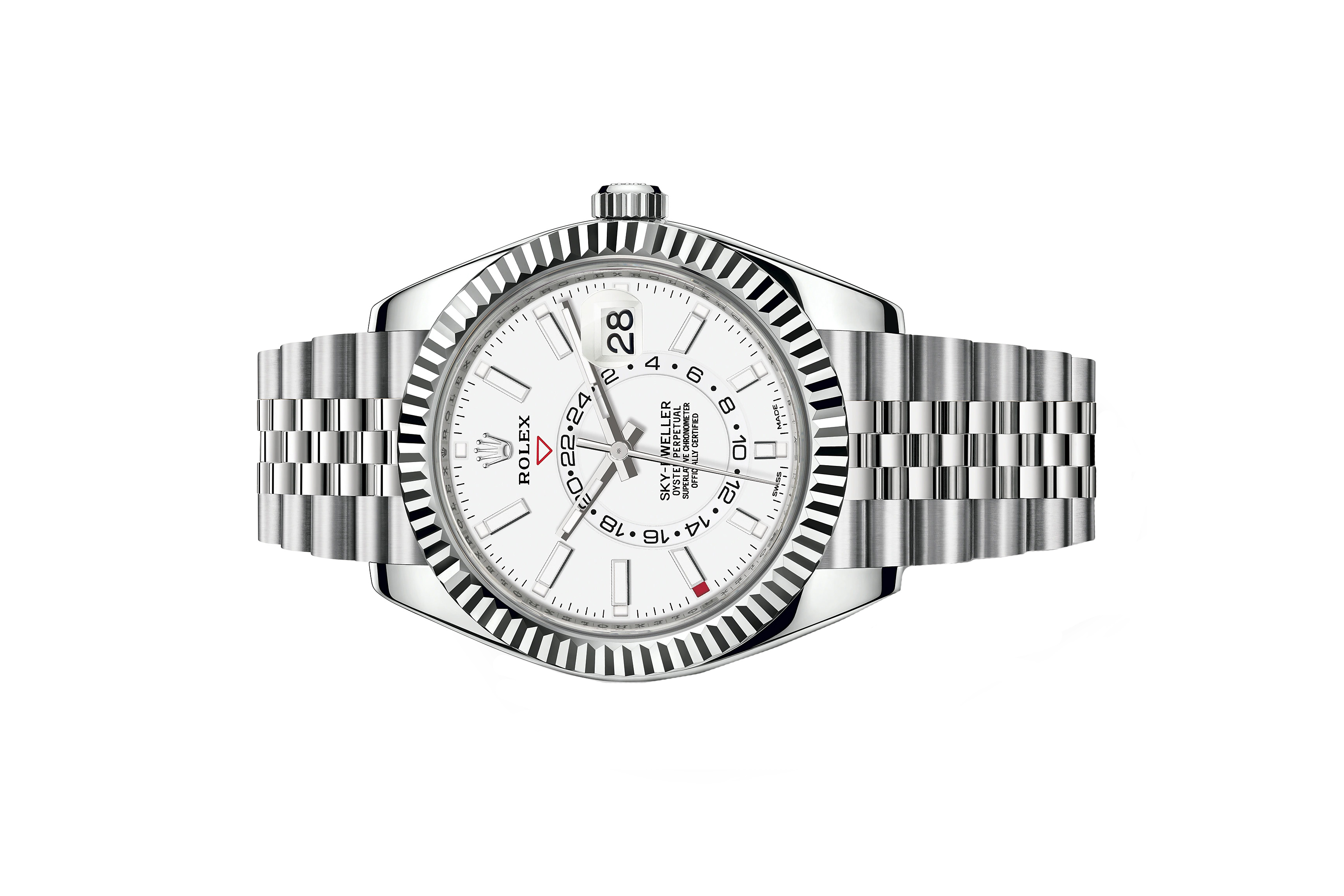 Đồng hồ Rolex Sky Dweller 326934-0002 Mặt Số Trắng Dây Đeo Jubilee