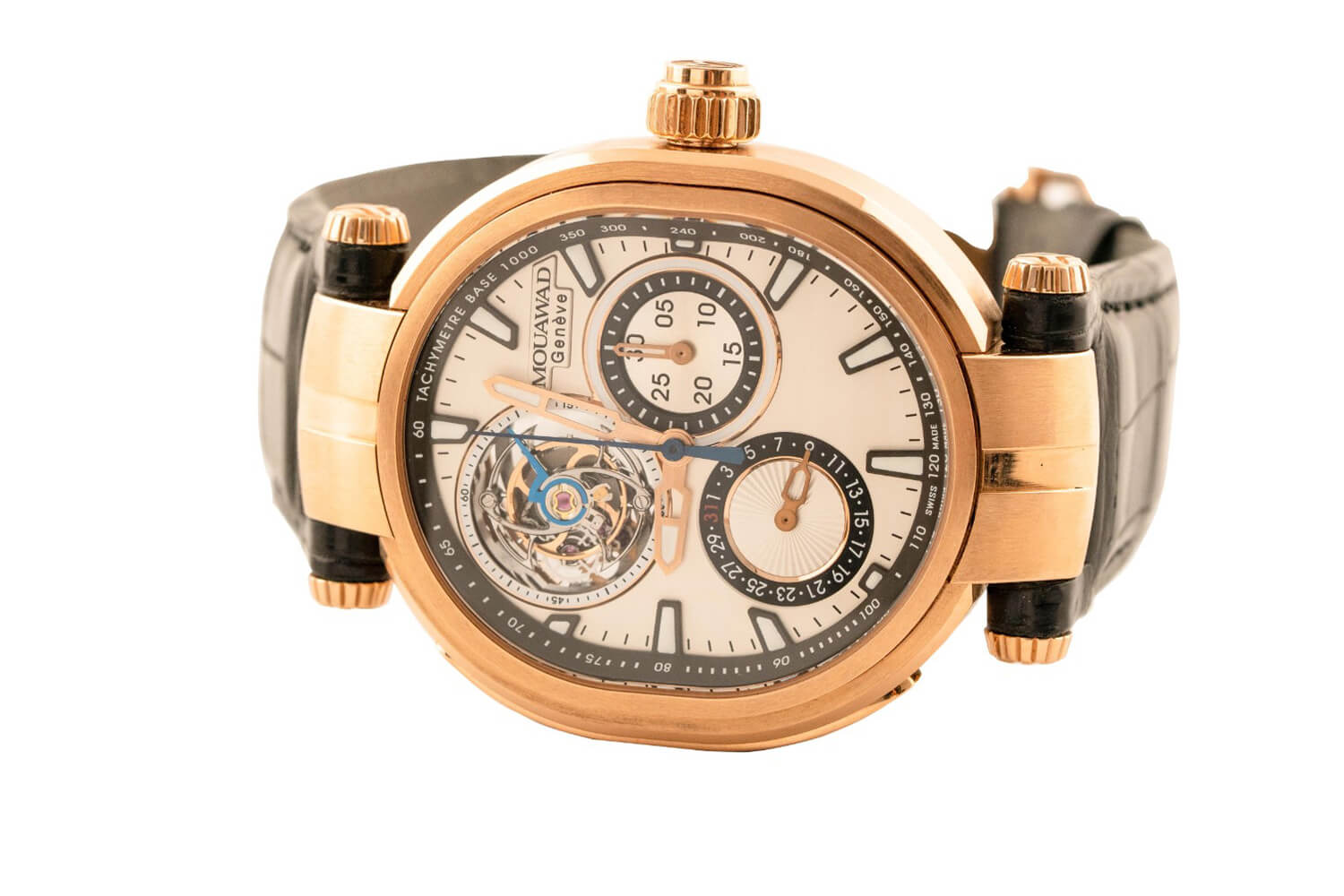 ng H Mouawad Grande Ellipse Chrono Mono Poussoir Tourbillon