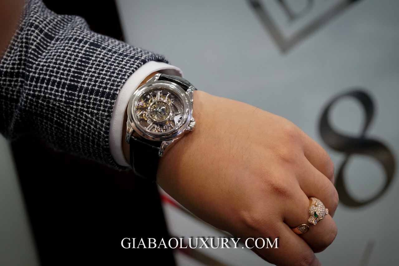 Đồng Hồ Omega De Ville Platinum Tourbillon 5945.30.31