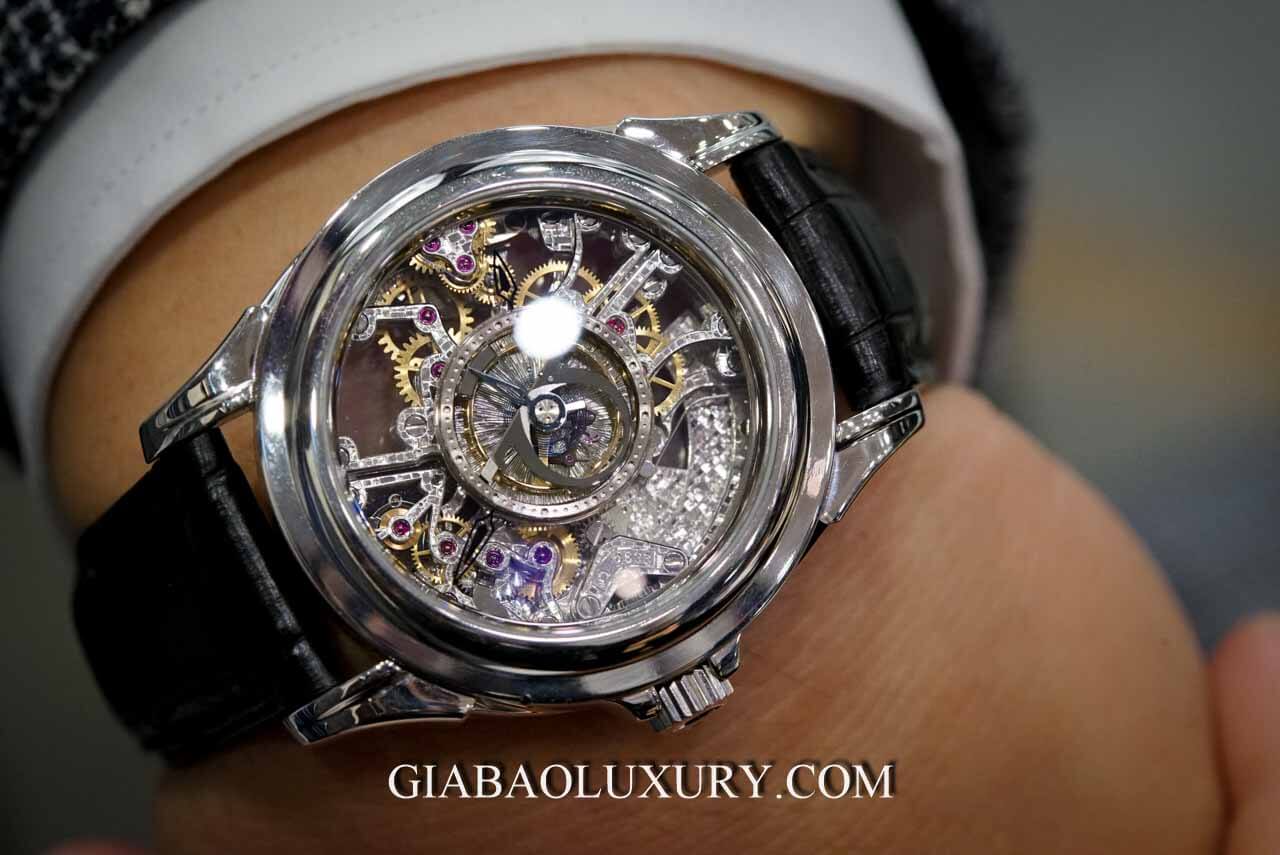 Đồng Hồ Omega De Ville Platinum Tourbillon 5945.30.31