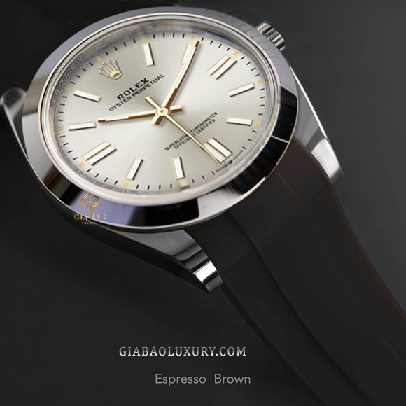 Dây Rubber B Tang Buckle Series cho Rolex Datejust Oyster Perpetual 124300