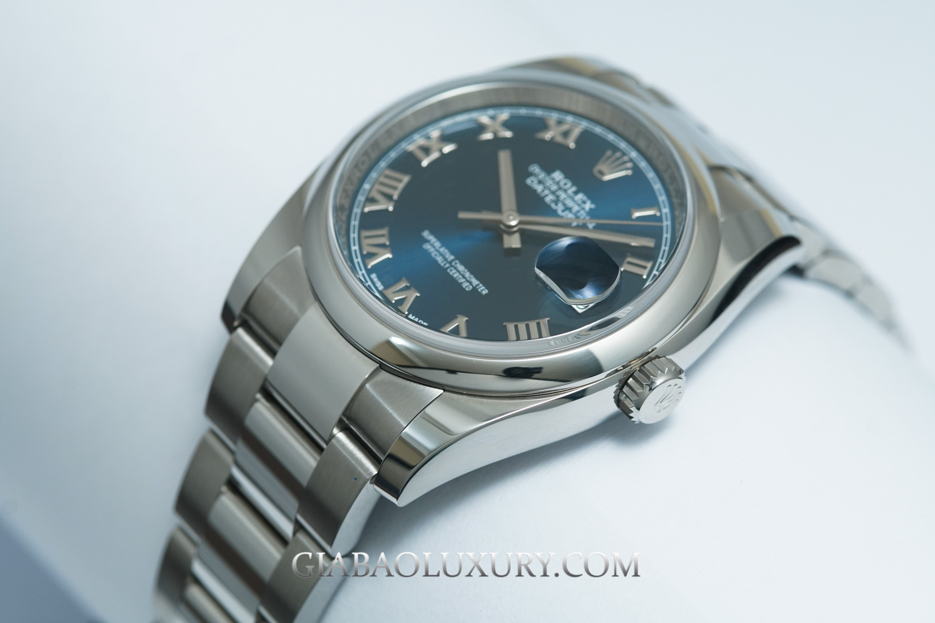 Đồng Hồ Rolex Datejust 36 116200 Mặt Số Xanh Cọc Số La Mã Dây Đeo Oyster