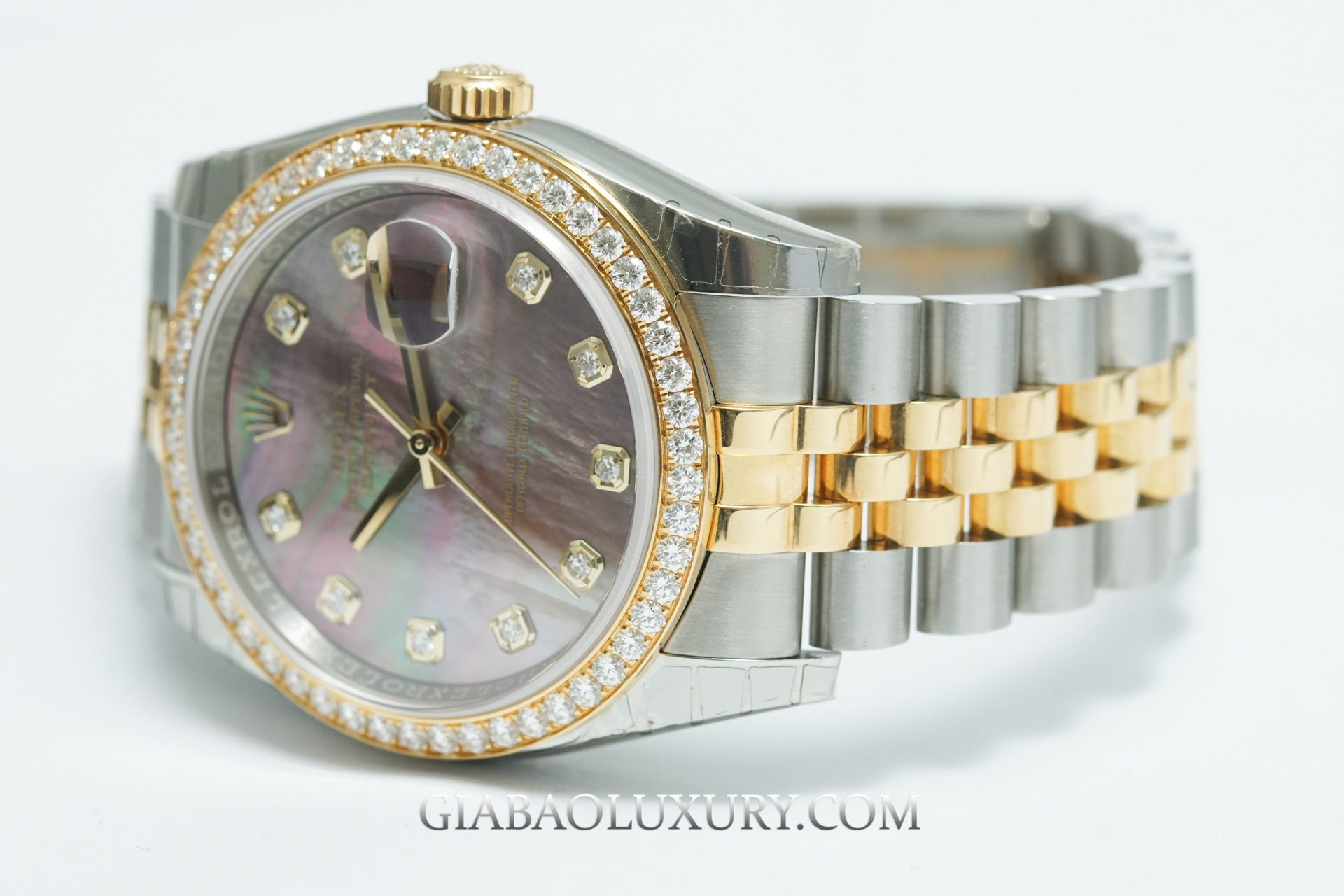 Đồng Hồ Rolex Datejust 36 116243 Mặt Số Xà Cừ Tím