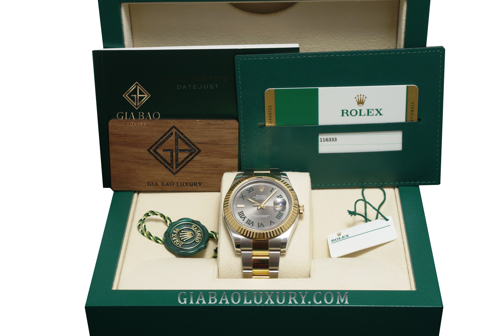 Đồng Hồ Rolex Datejust 41 116333 Mặt Số Wimbledon Dây Đeo Oyster