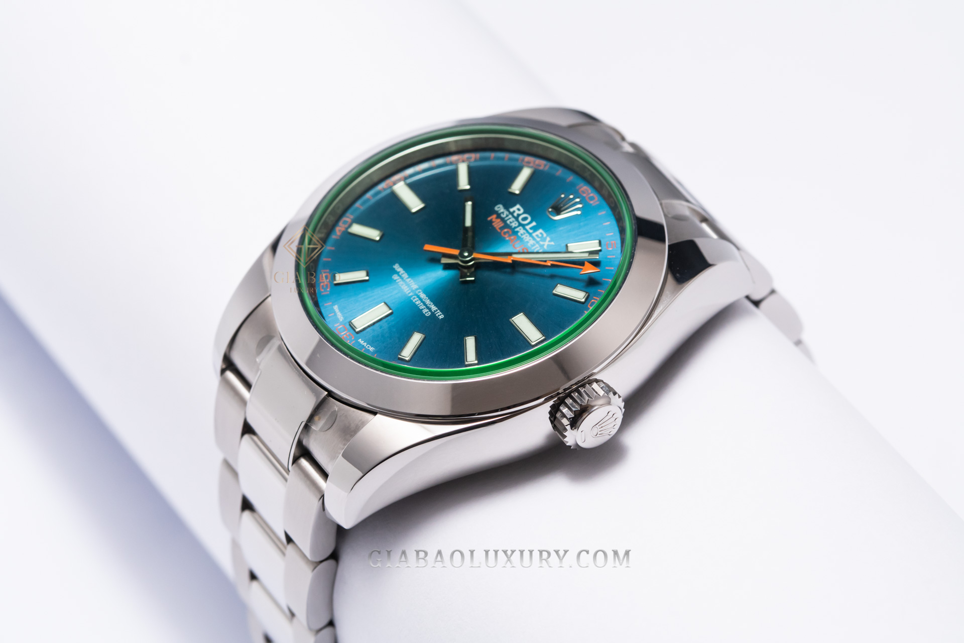 Đồng Hồ Rolex Milgauss 116400GV Mặt Số Xanh