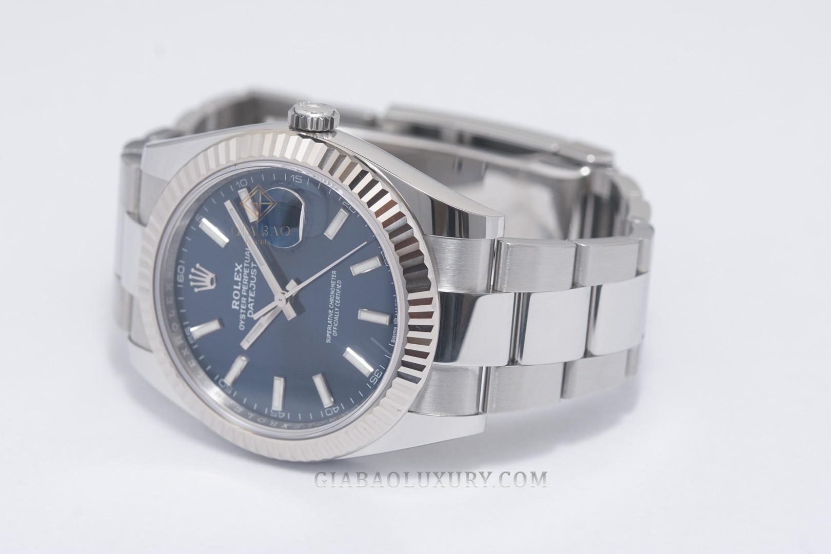 Đồng Hồ Rolex Datejust 41 126334 Mặt Số Xanh Dây Đeo Oyster