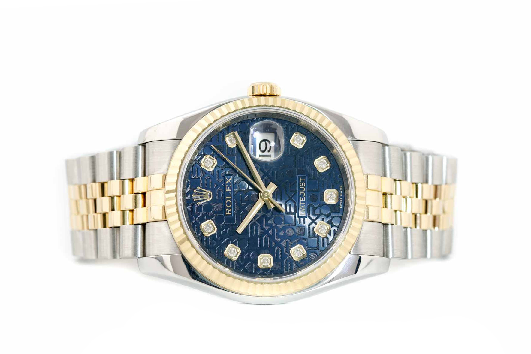 Đồng Hồ Rolex Datejust 36 116233 Mặt Số Vi Tính Xanh